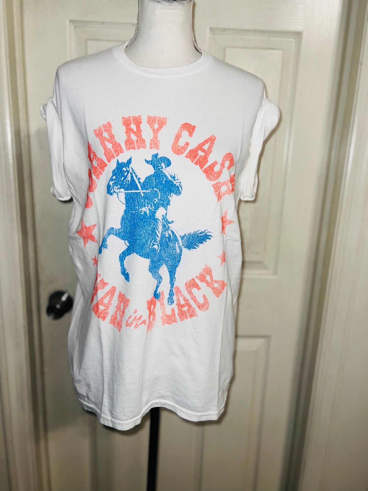 Johnny Cash Oversized Distressed Tee