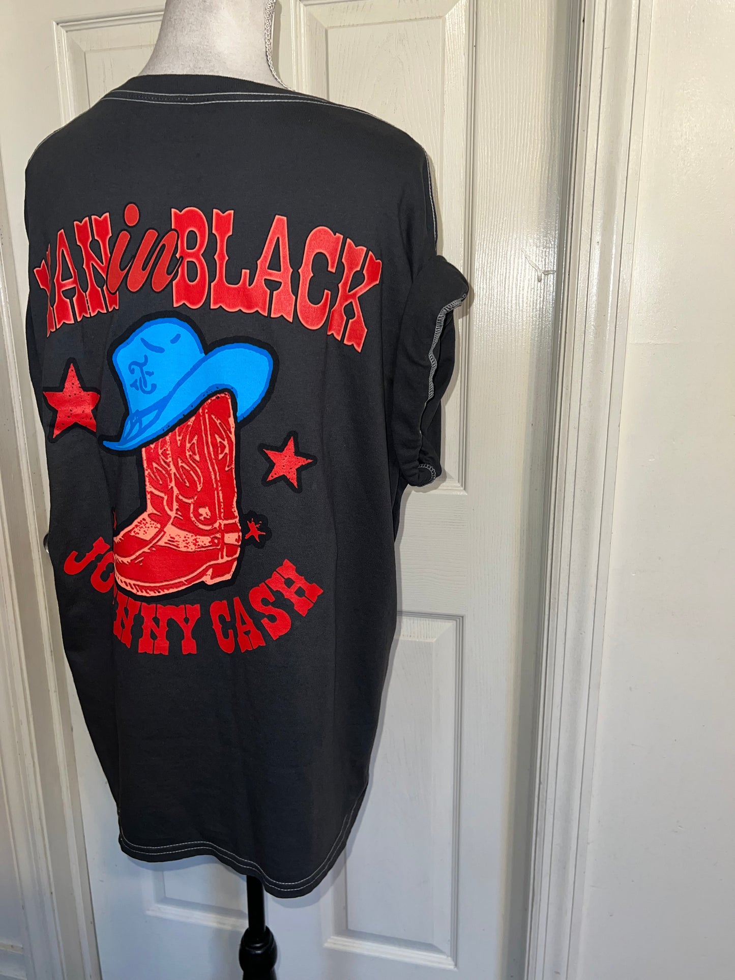 Johnny Cash Double Sided Oversized Distressed Tee