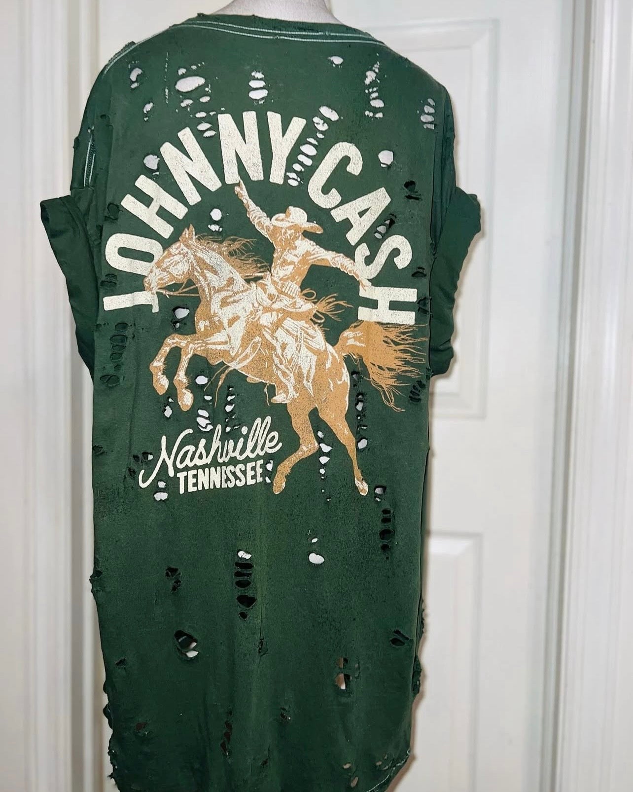 Johnny Cash Double Sided Oversized Diatressed Tee