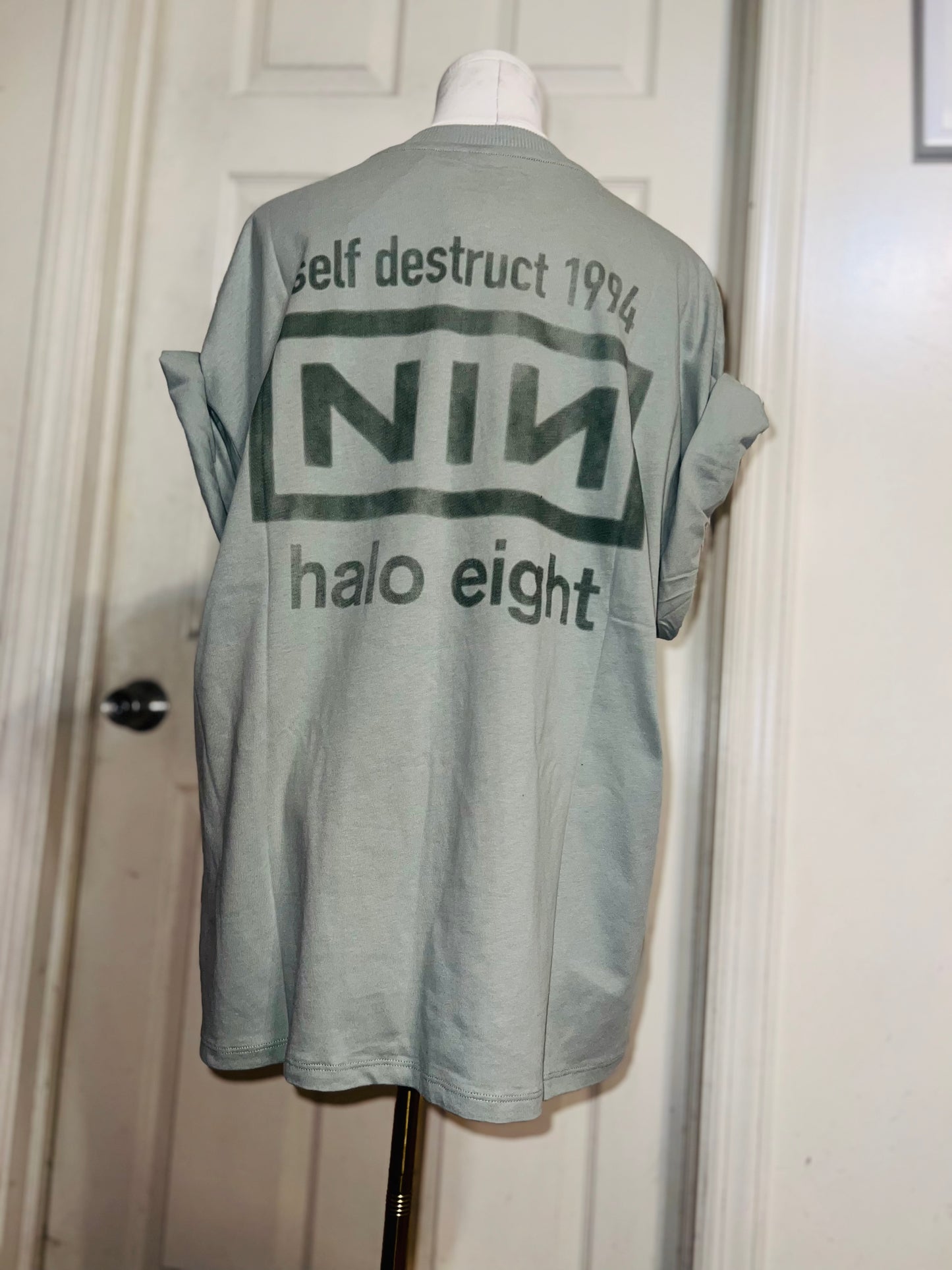 Nine Inch Nails Double Sided Oversized Distressed Tees