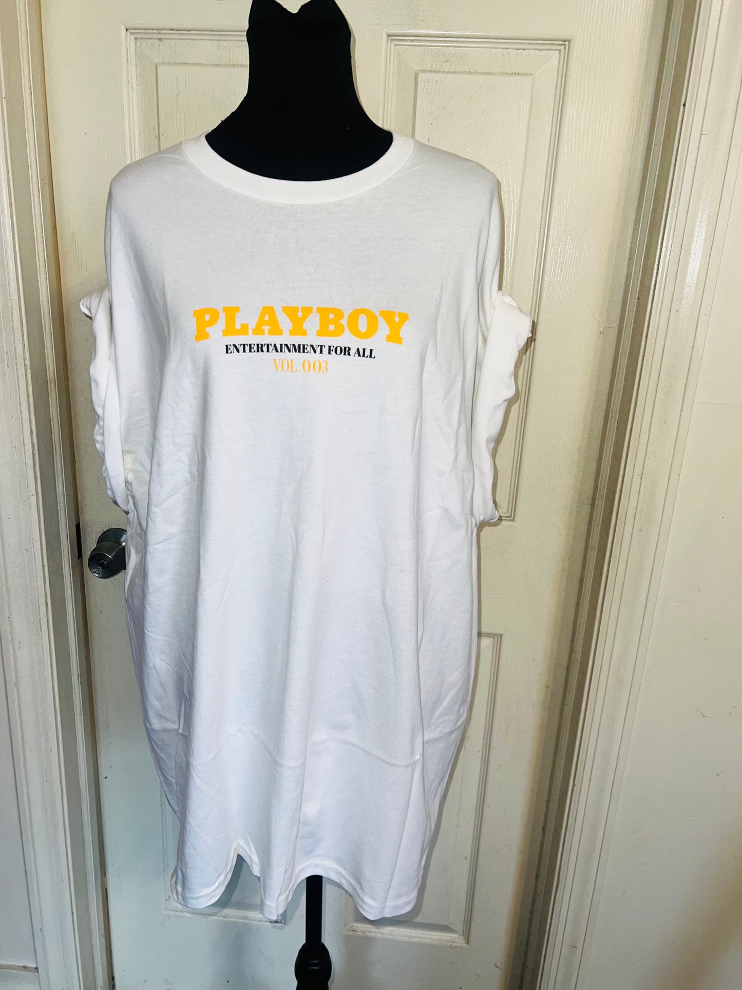 Playboy Double Sided Oversized Distressed Tee