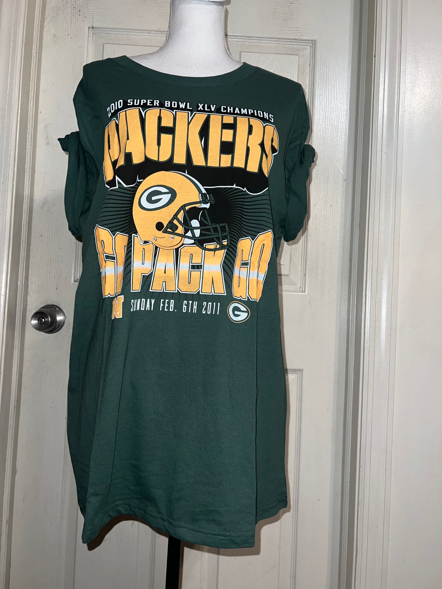 Green Bay Packers Oversized Distressed Tee