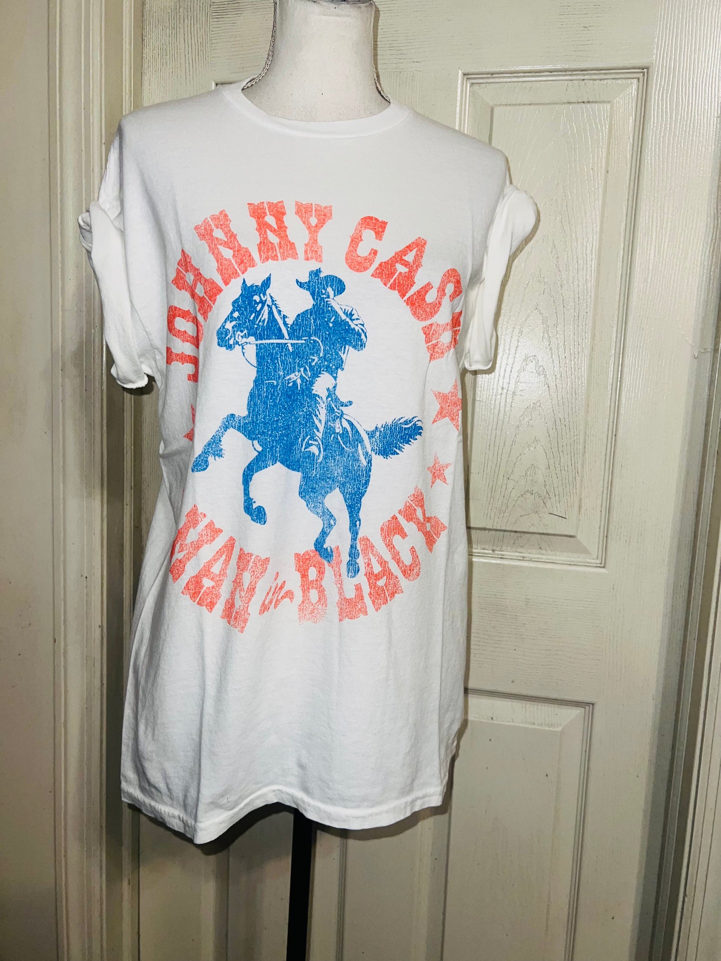 Johnny Cash Oversized Distressed Tee