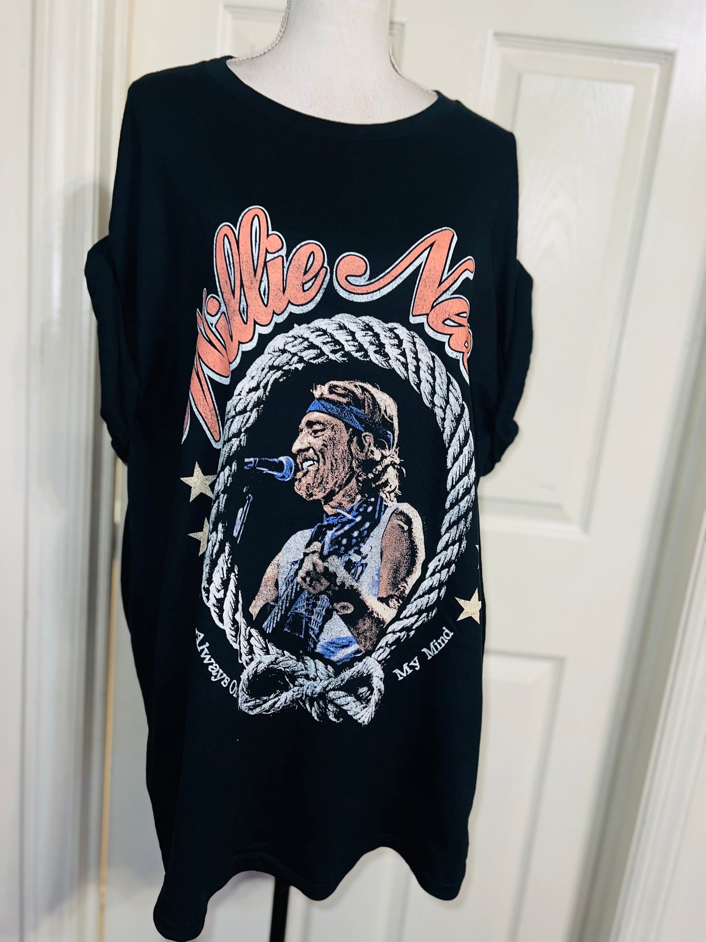 Willie Nelson Oversized Distressed Tee