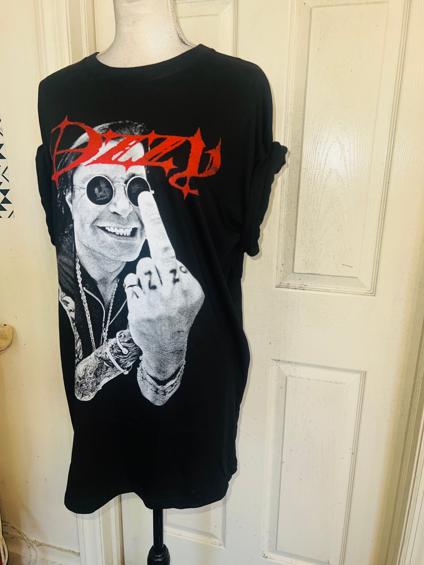 Ozzy Osbourne Oversized Distressed