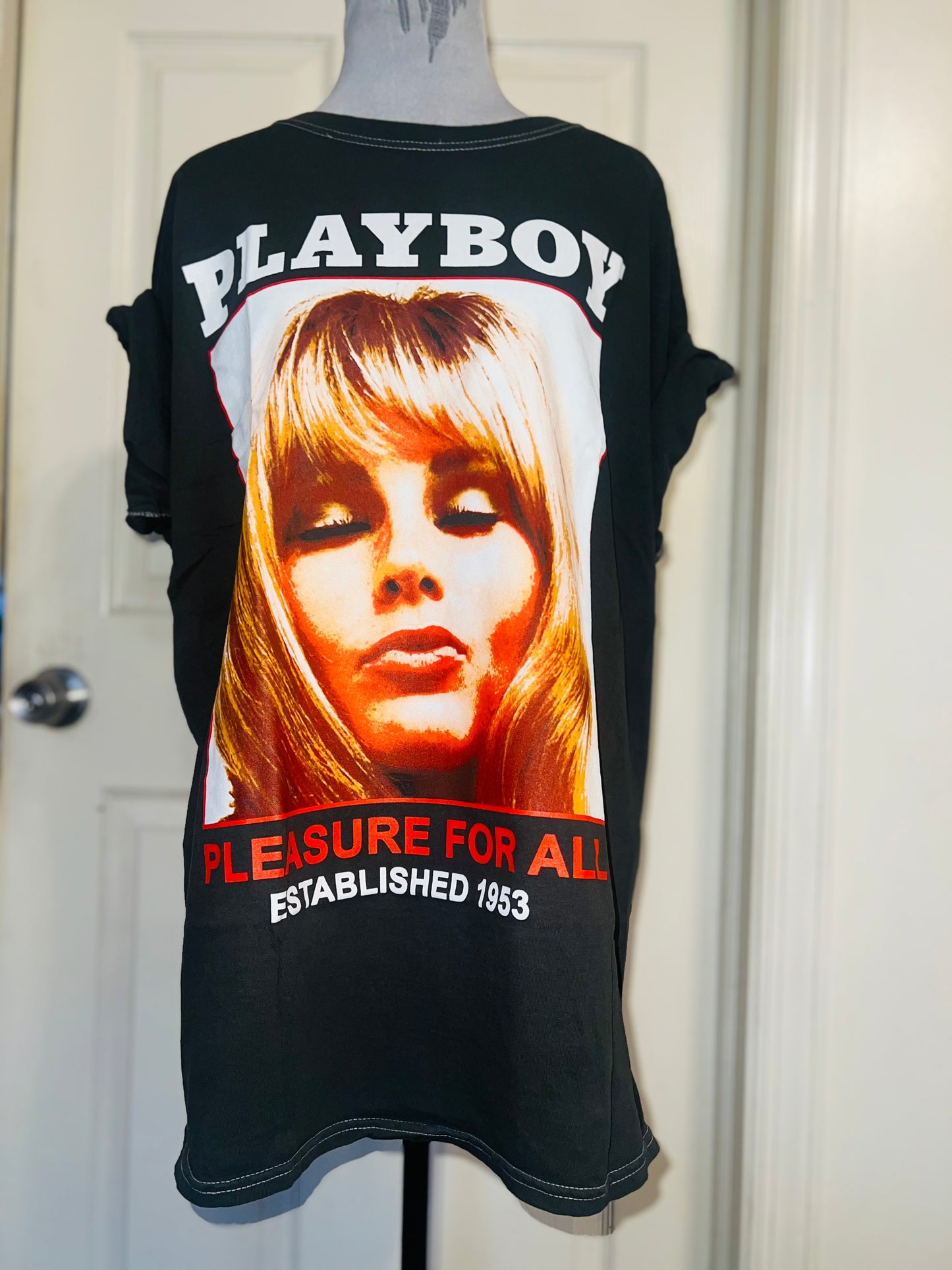 Playboy Oversized Distressed Tee