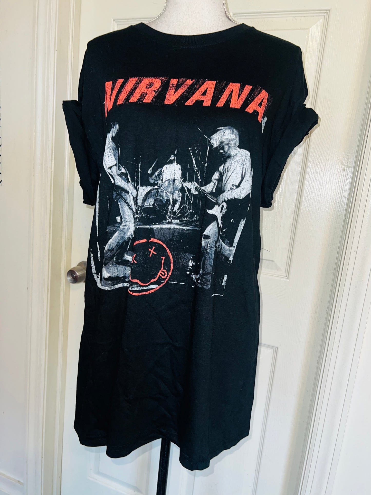 Nirvana Oversized Distressed Tee