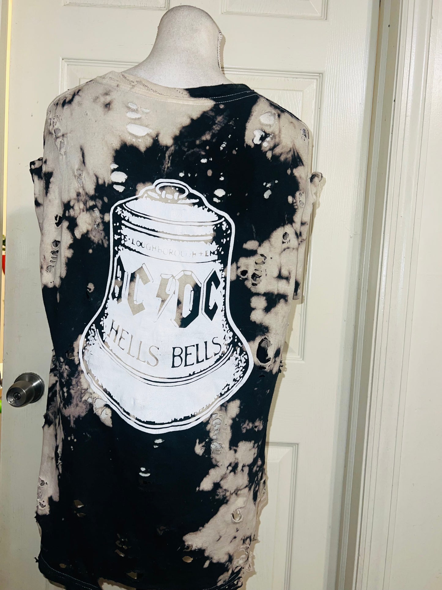 AC/DC Double Sided Oversized Distressed Tee
