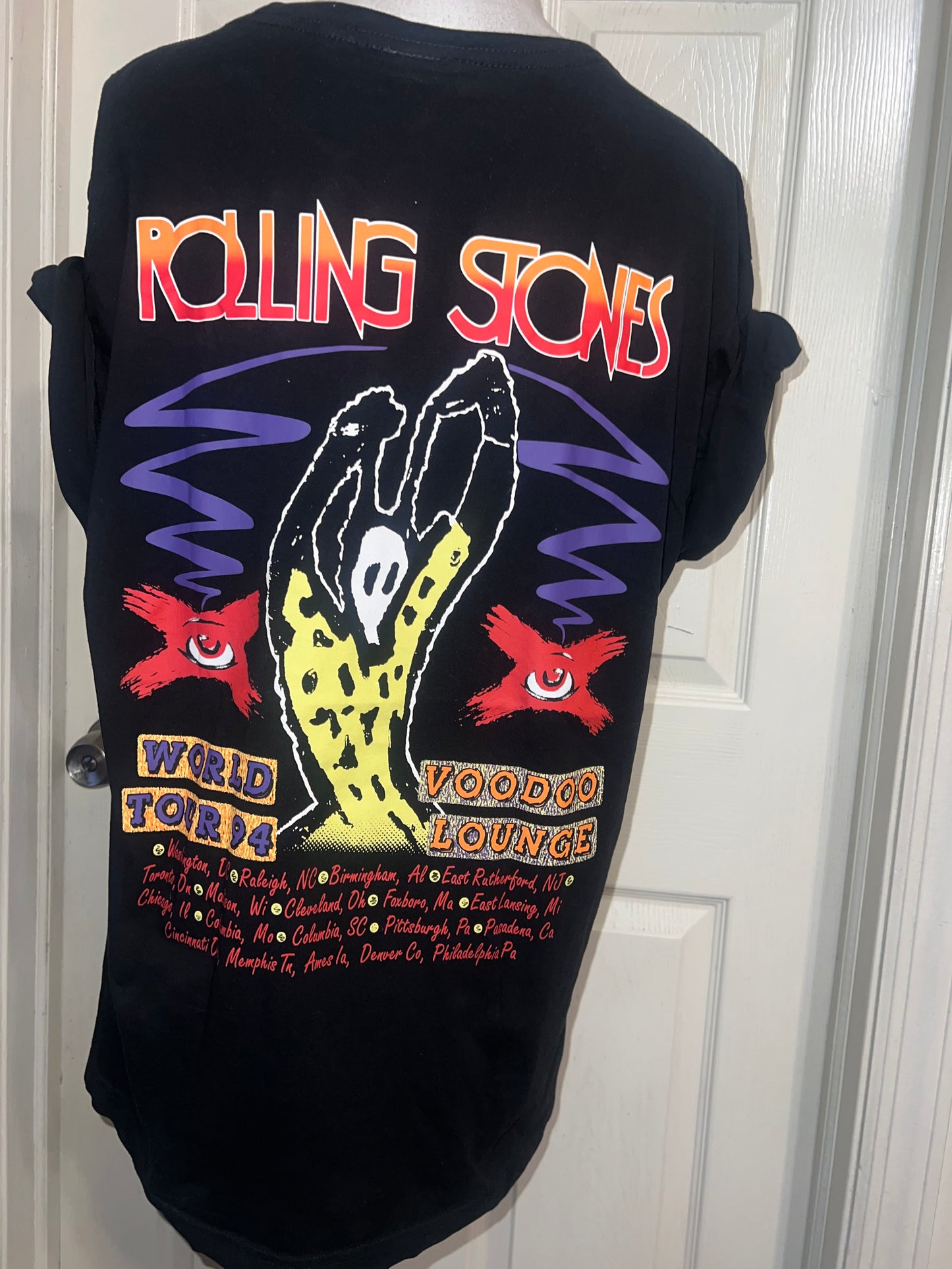 The Rolling Stones Double Sided Oversized Distressed Tee