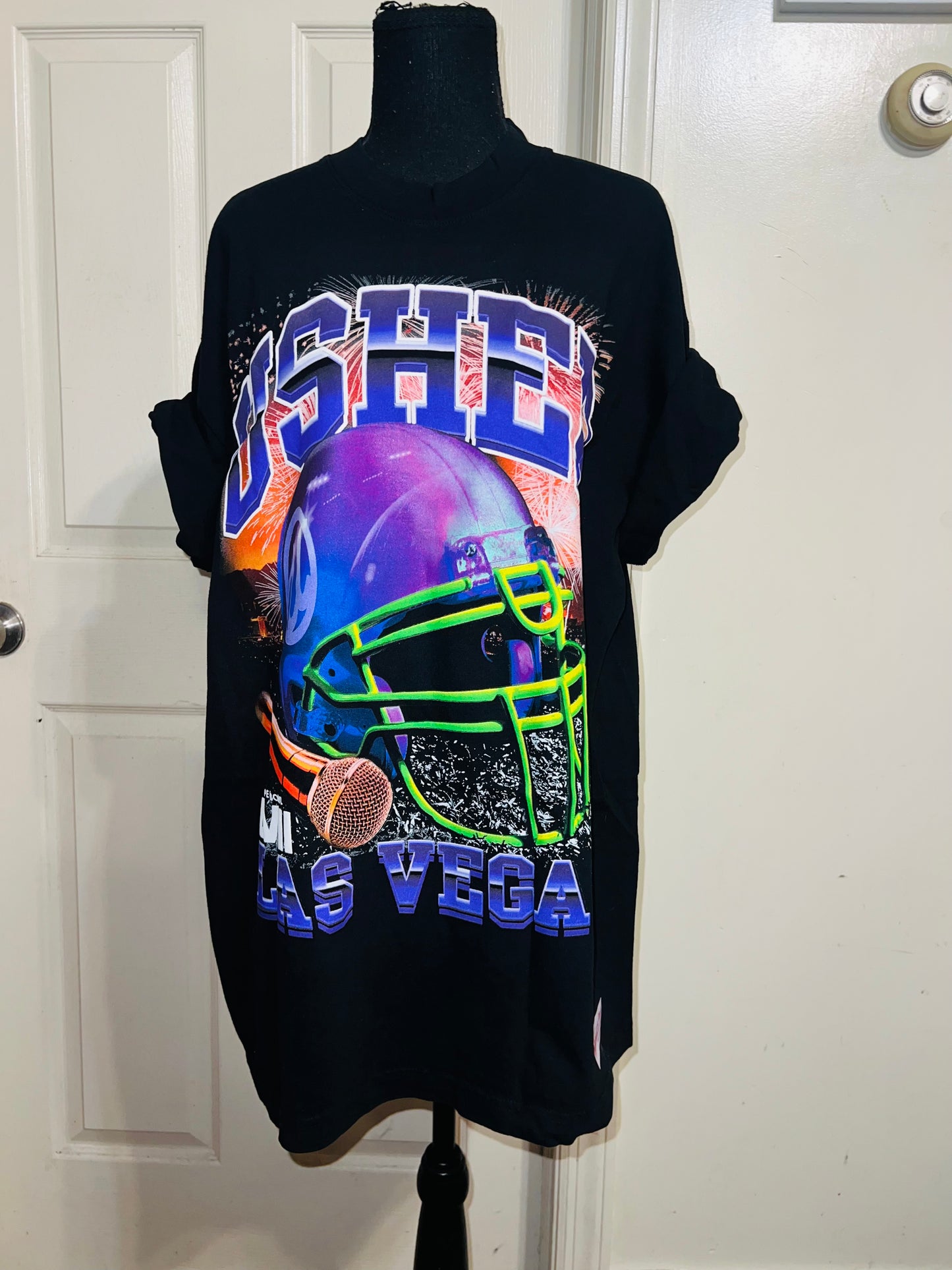 Usher Super Bowl Oversized Distressed Tee