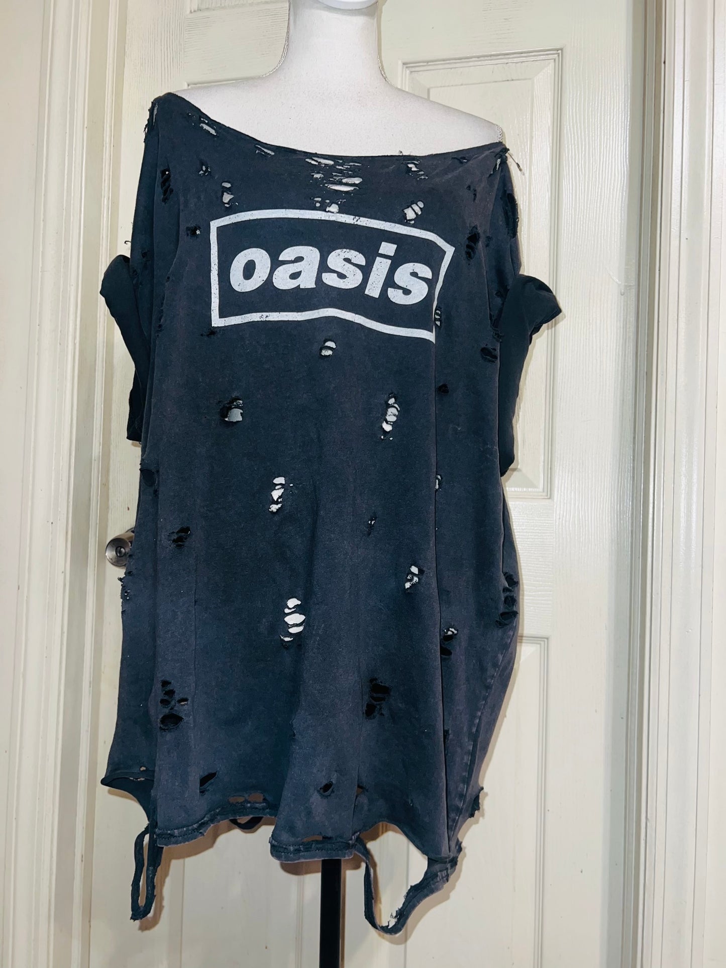 Oasis Double Sided Oversized Distressed Tee