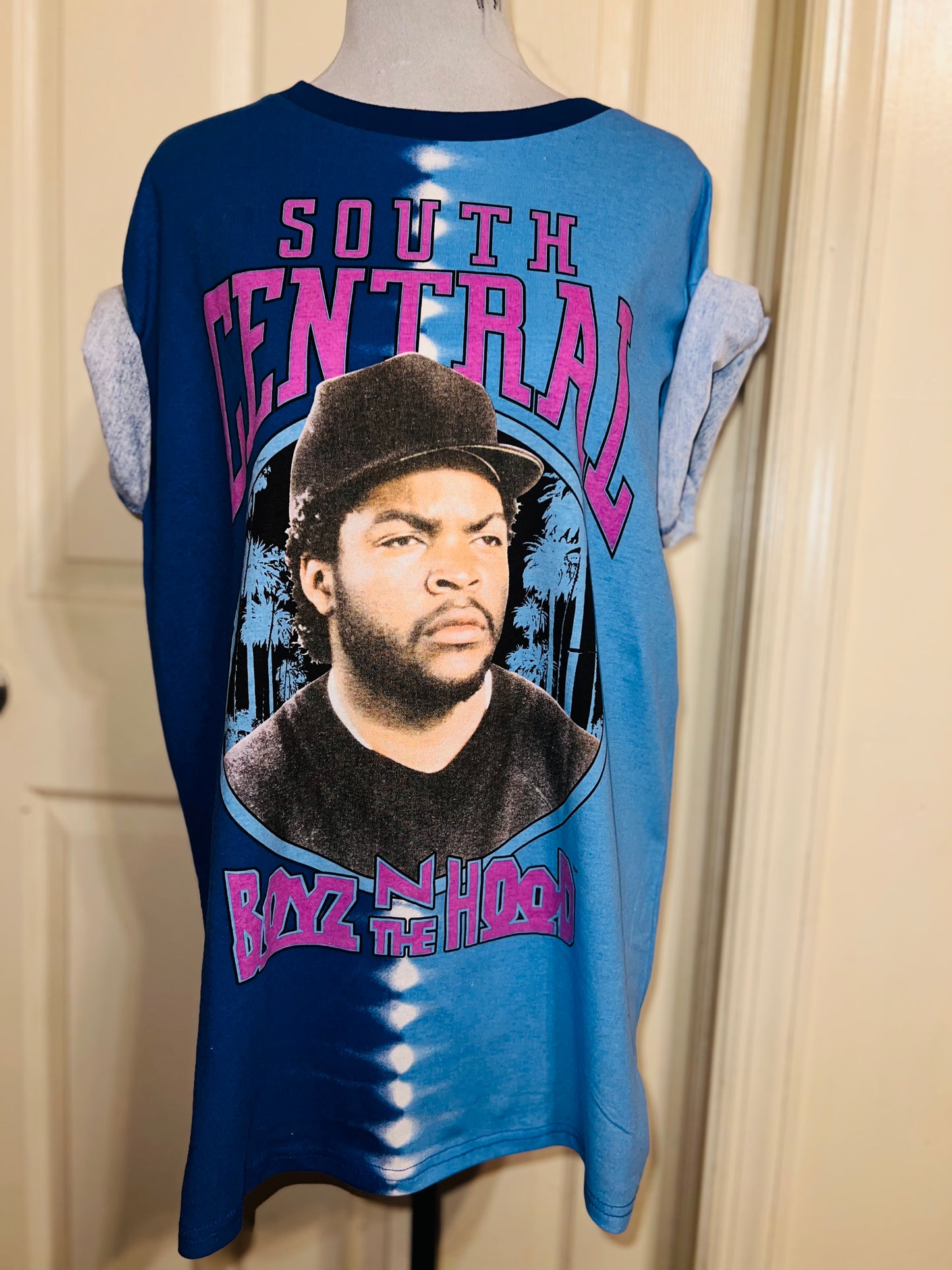 Boyz in the Hood Tie Dye Oversized Distressed Tee