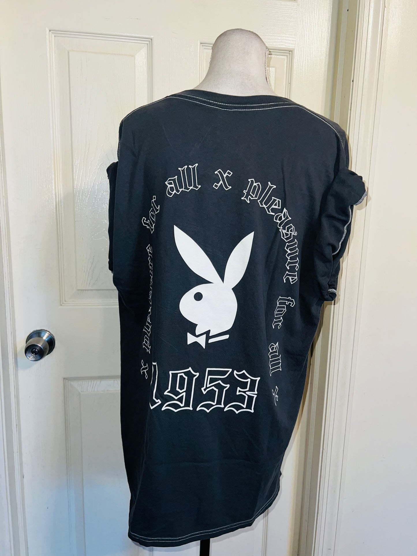 Playboy Double Sided Oversized Distressed Tee