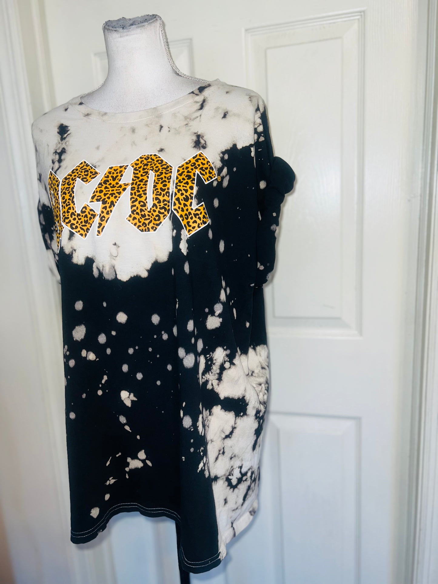 AC/DC Oversized Distressed Tee