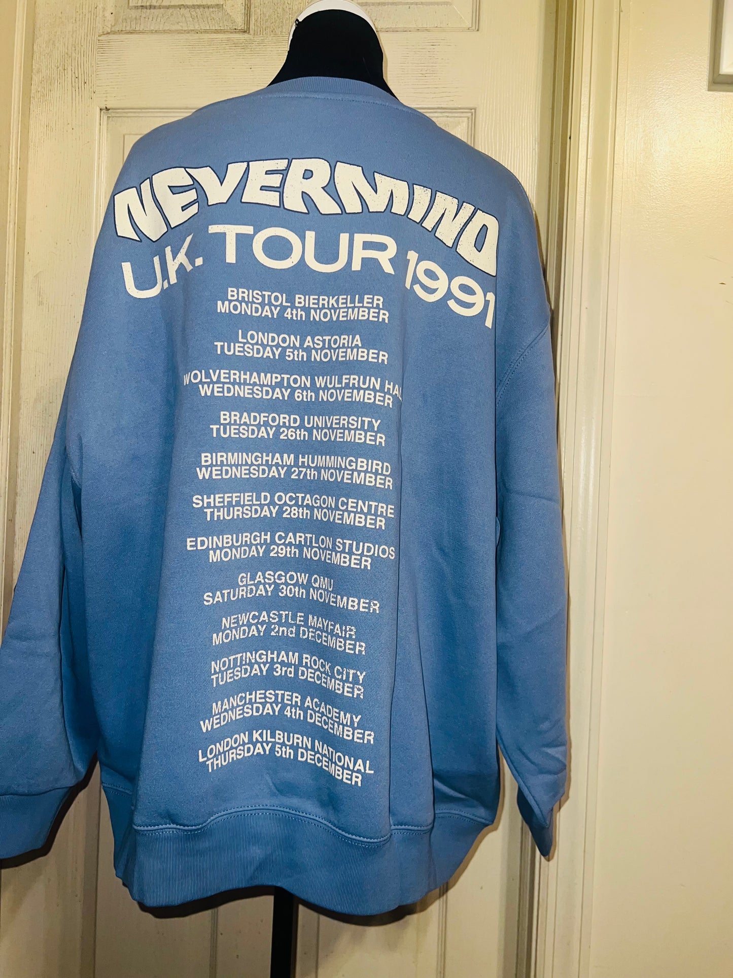 Nirvana Double Sided Oversized Distressed Sweatshirt