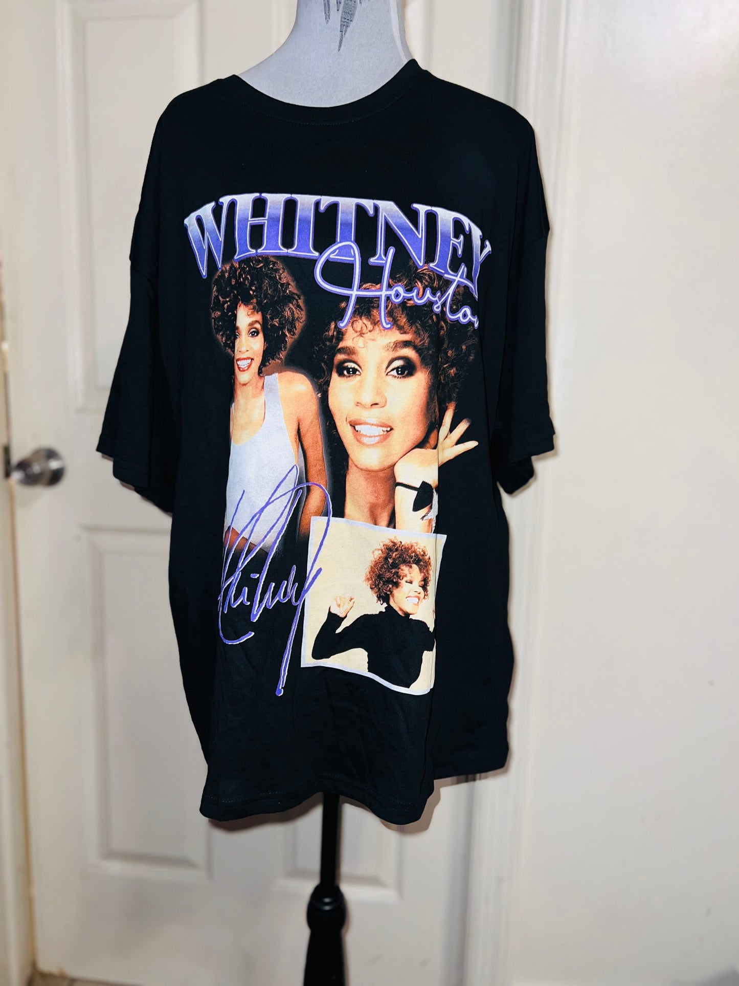 Whitney Houston Oversized Distressed Tee