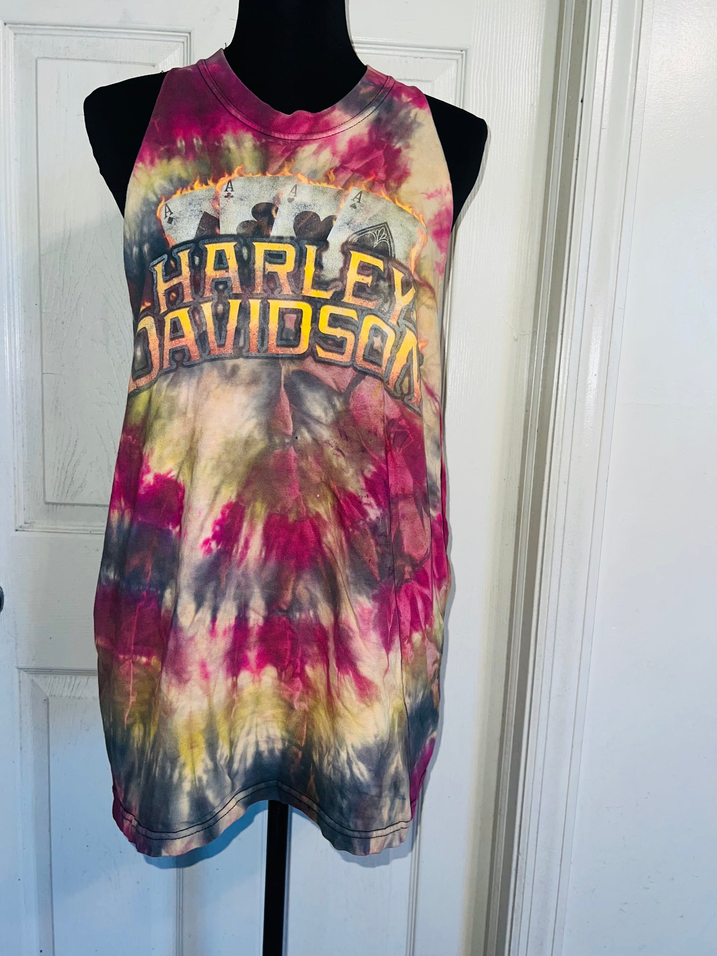 Harley Davidson Double Sided Oversized Distressed Tank