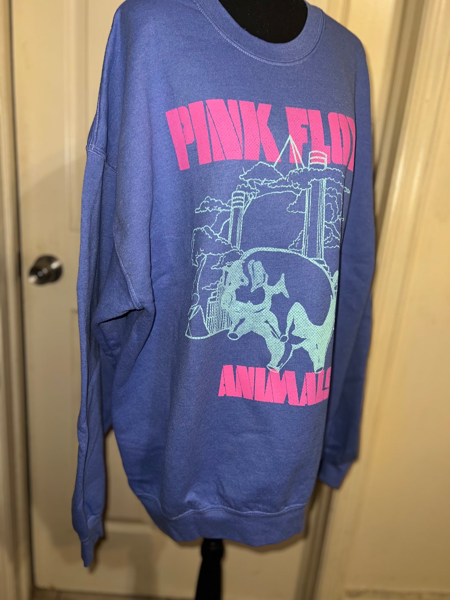 Pink Floyd Animals Oversized Distressed Sweatshirt