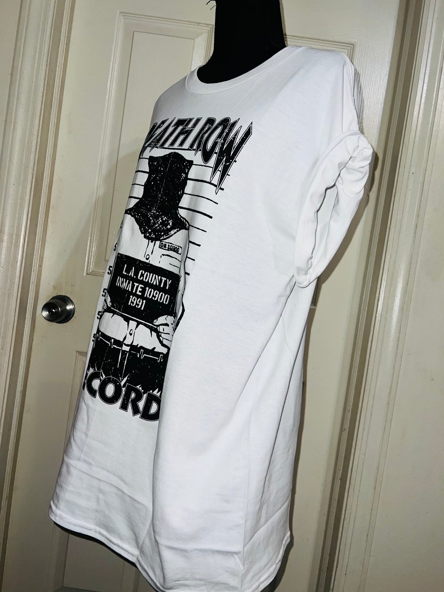 Death Row Records Oversized Distressed Tee