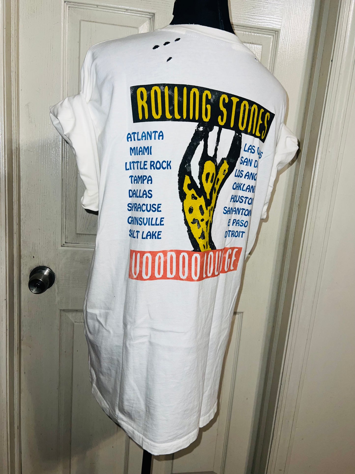 The Rolling Stones Double Sided Oversized Distressed Tee