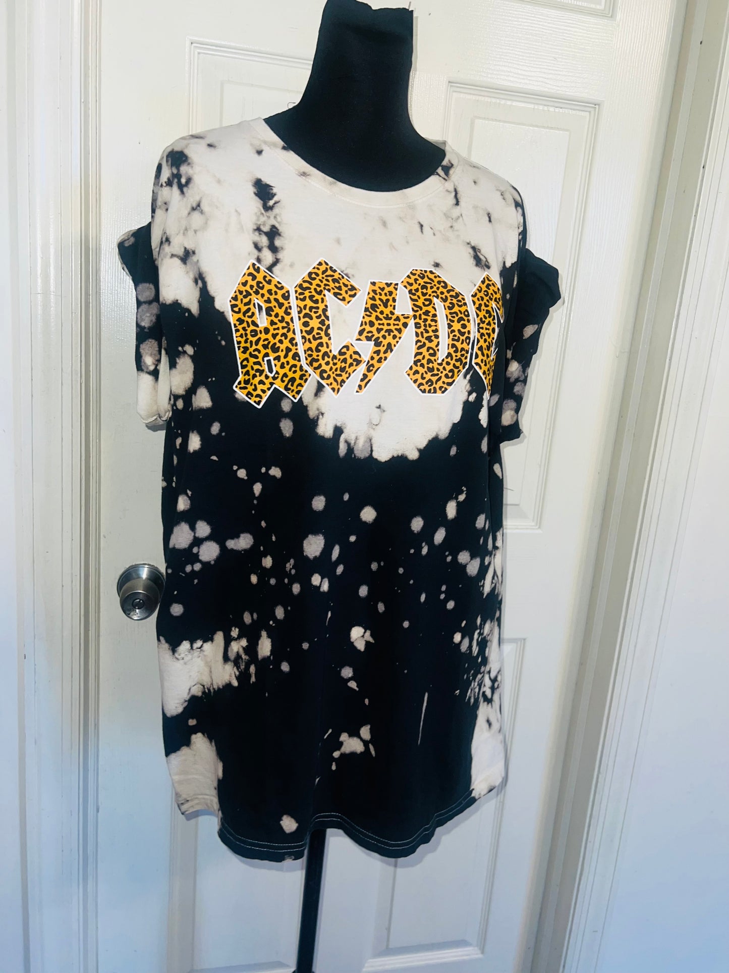 AC/DC Oversized Distressed Tee