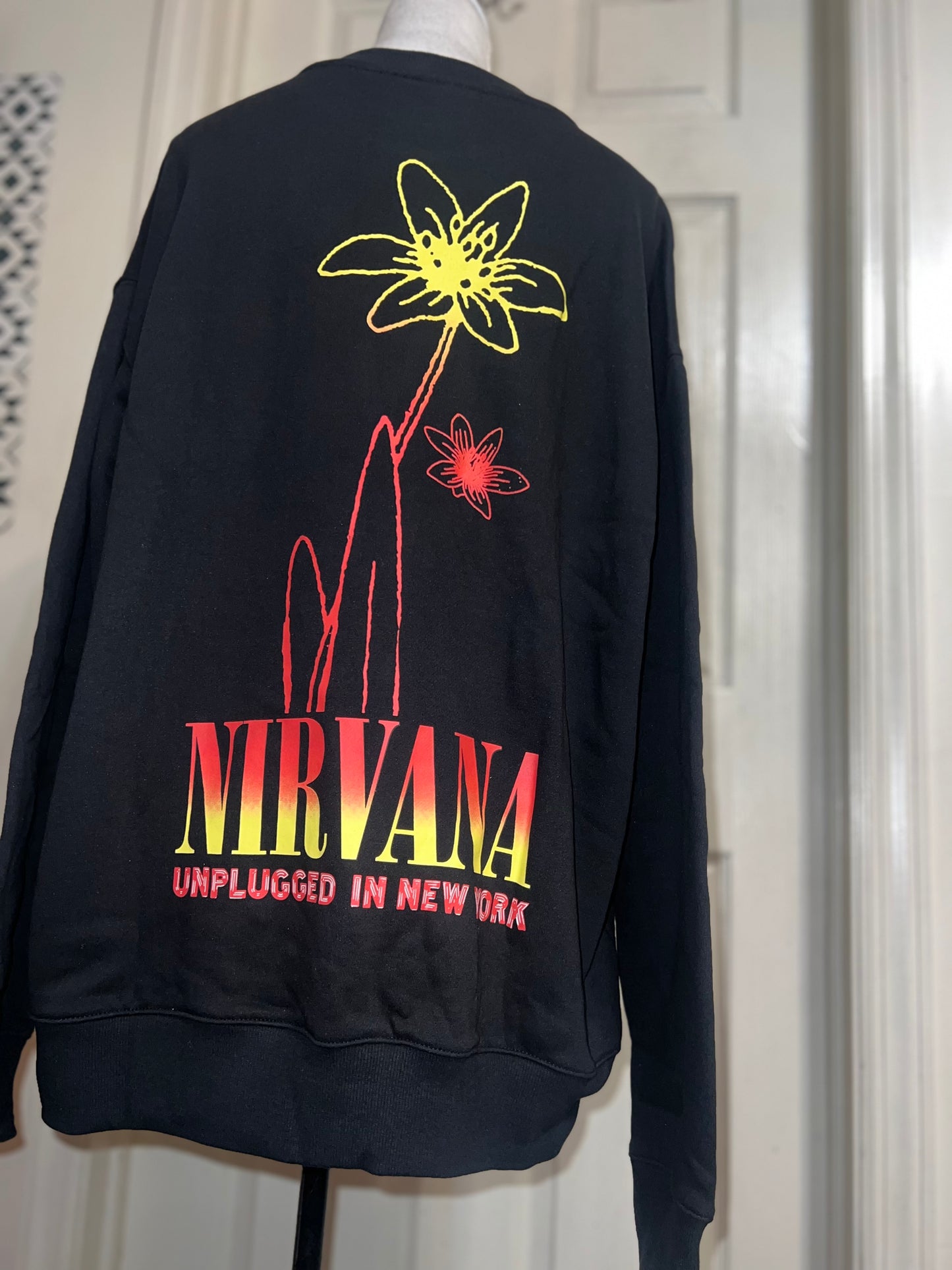 Nirvana Double Sided Oversized Distressed Tee