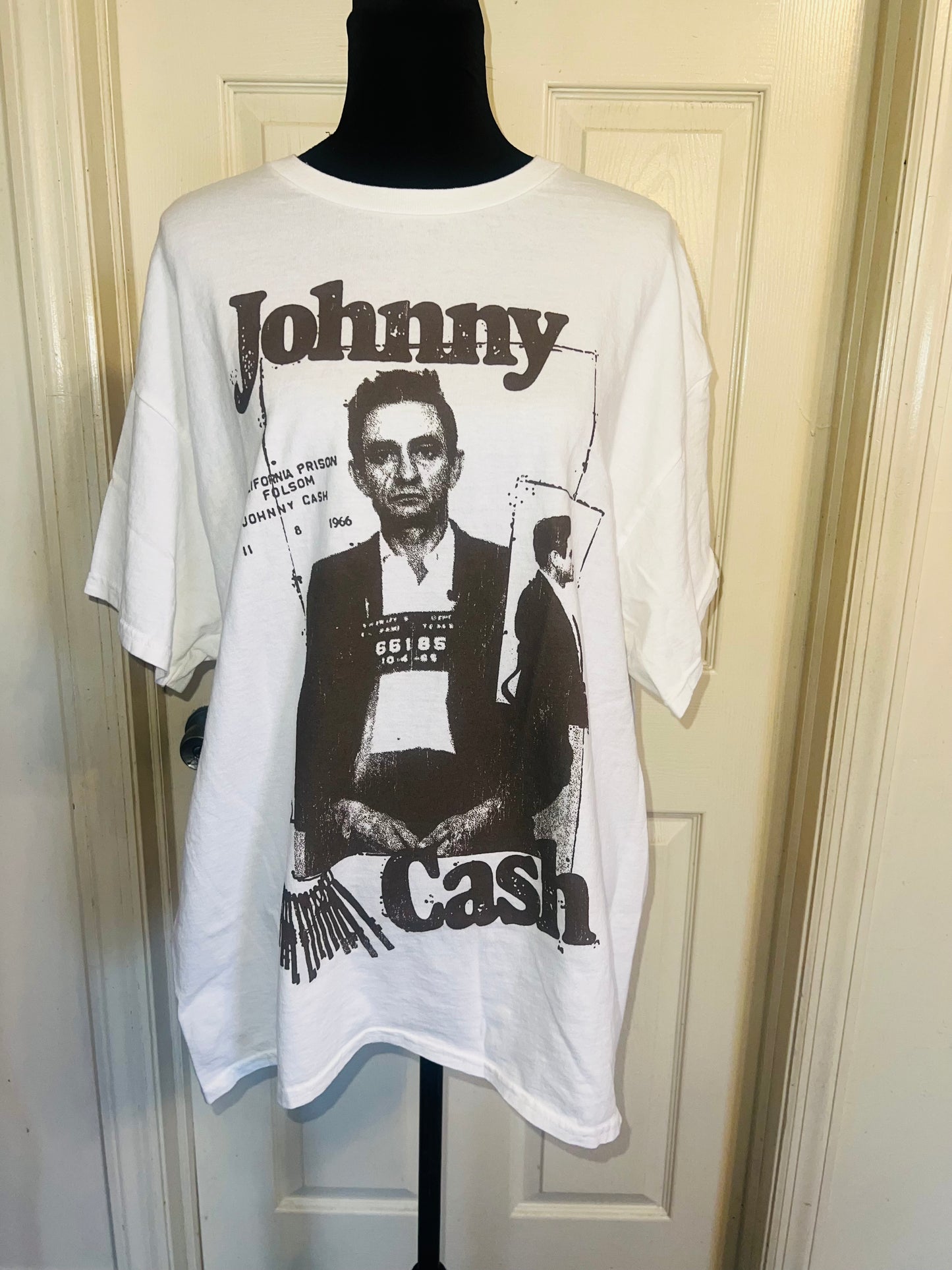 Johnny Cash Oversized Distressed Tee
