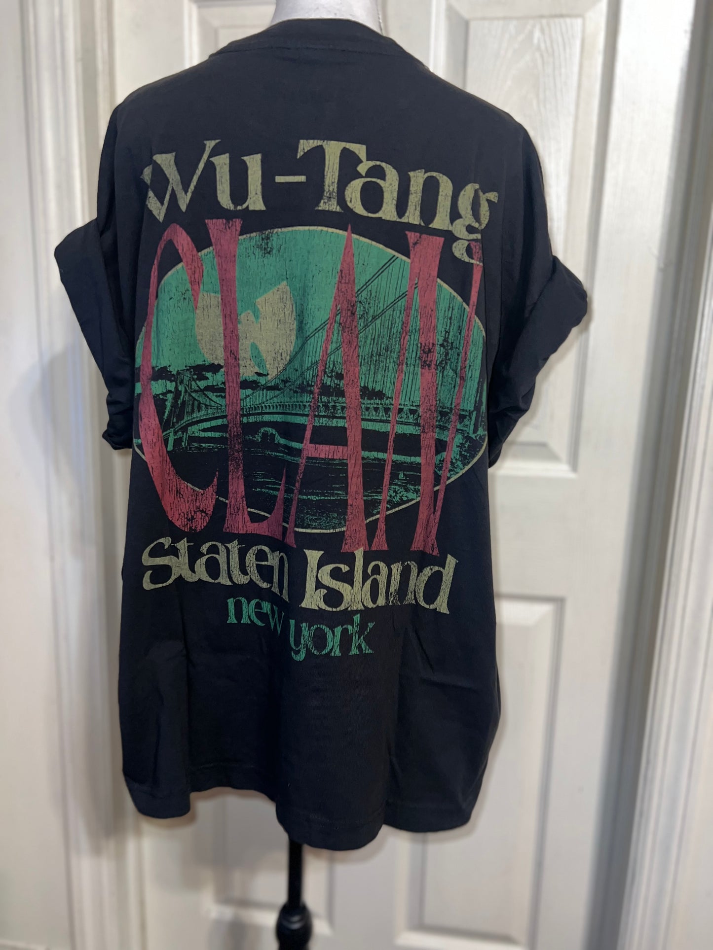 Wu-Tang Clan Double Sided Oversized Distressed Tee