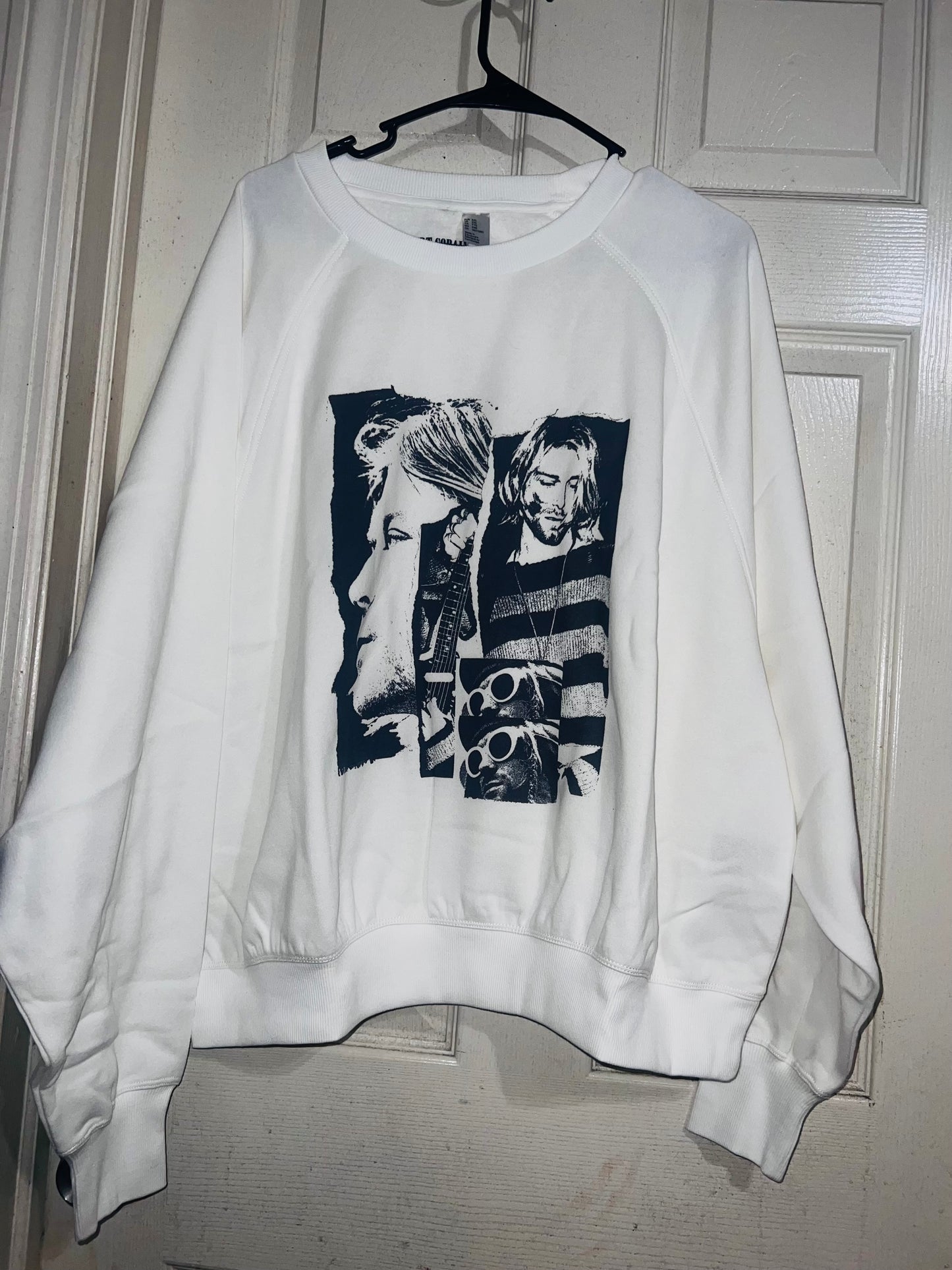 Kurt Cobain Oversized Distressed Sweatshirt