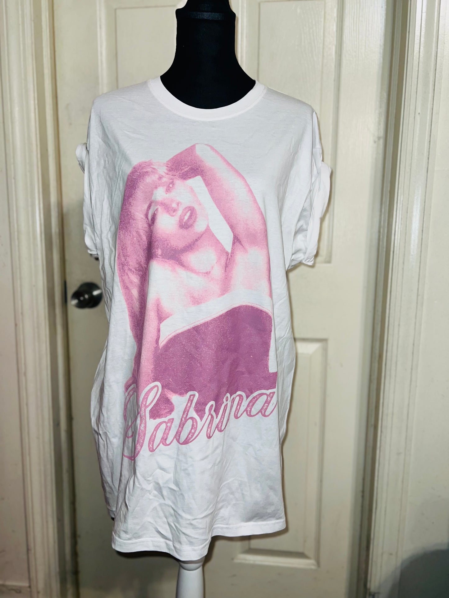 Sabrina Carpenter Oversized Distressed Tee