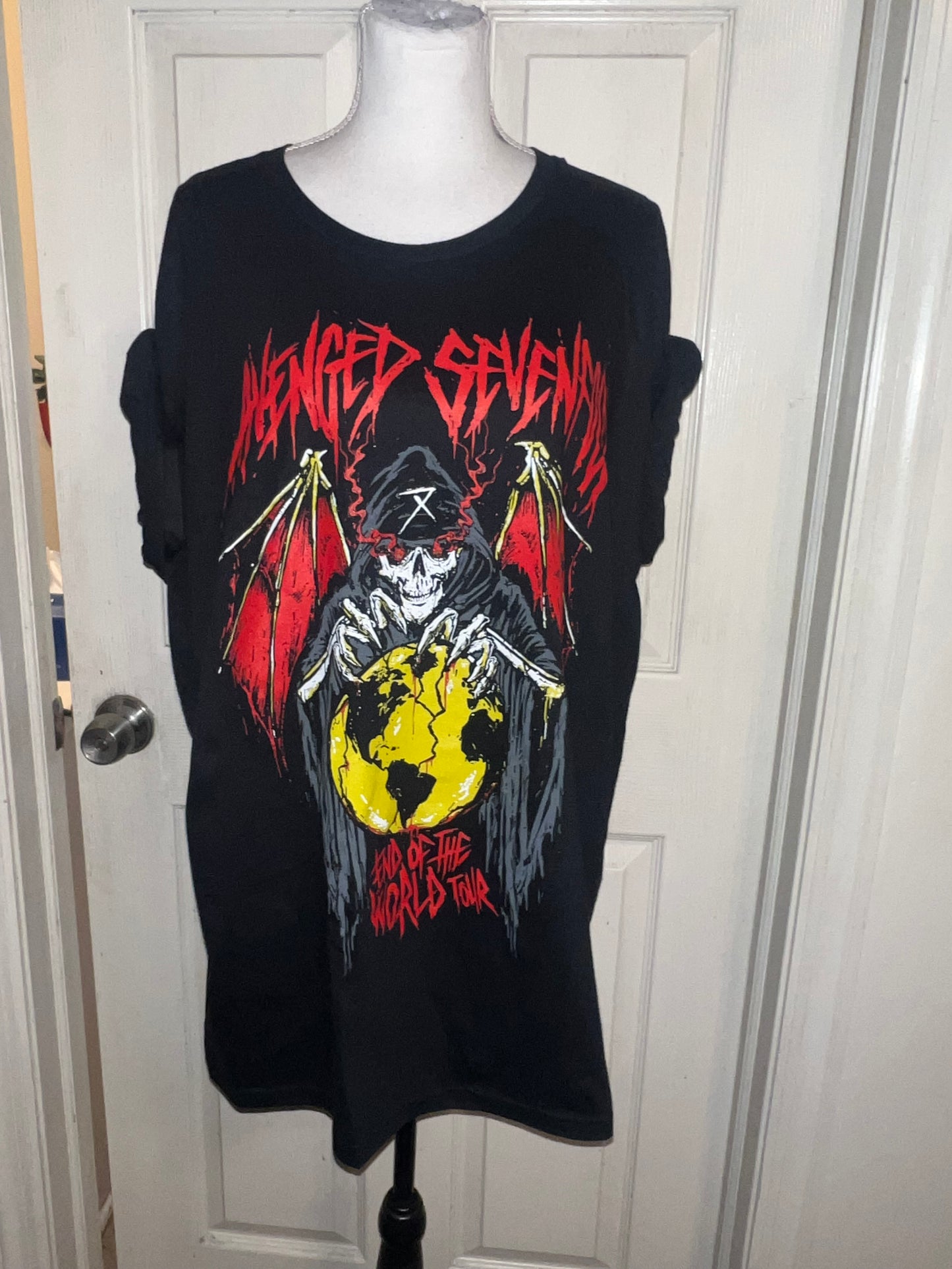 Avenged Sevenfold Oversized Distressed Tee