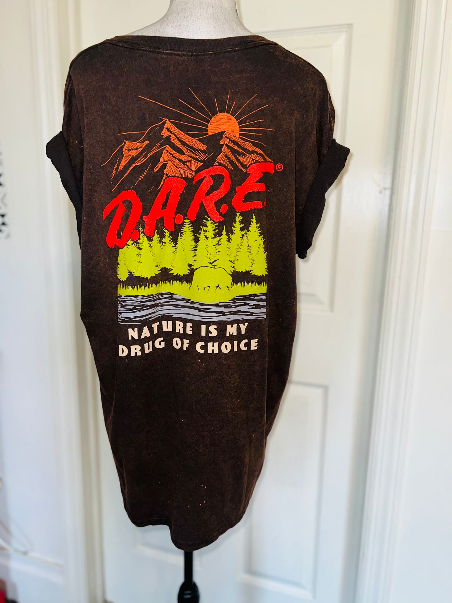 D.A.R.E Double Sided Oversized Distressed Tee