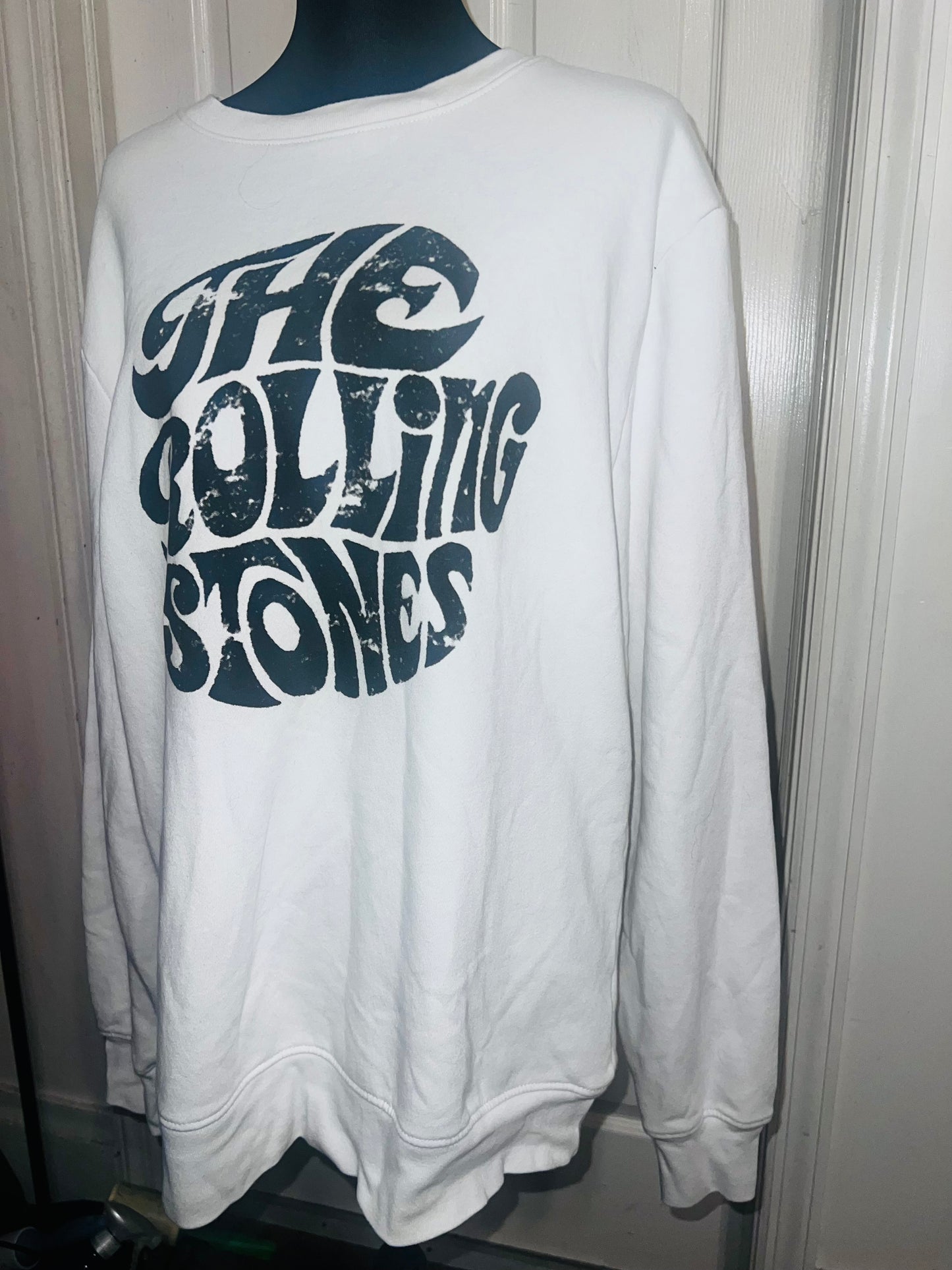 The Rolling Stones Oversized Distressed Sweatshirt