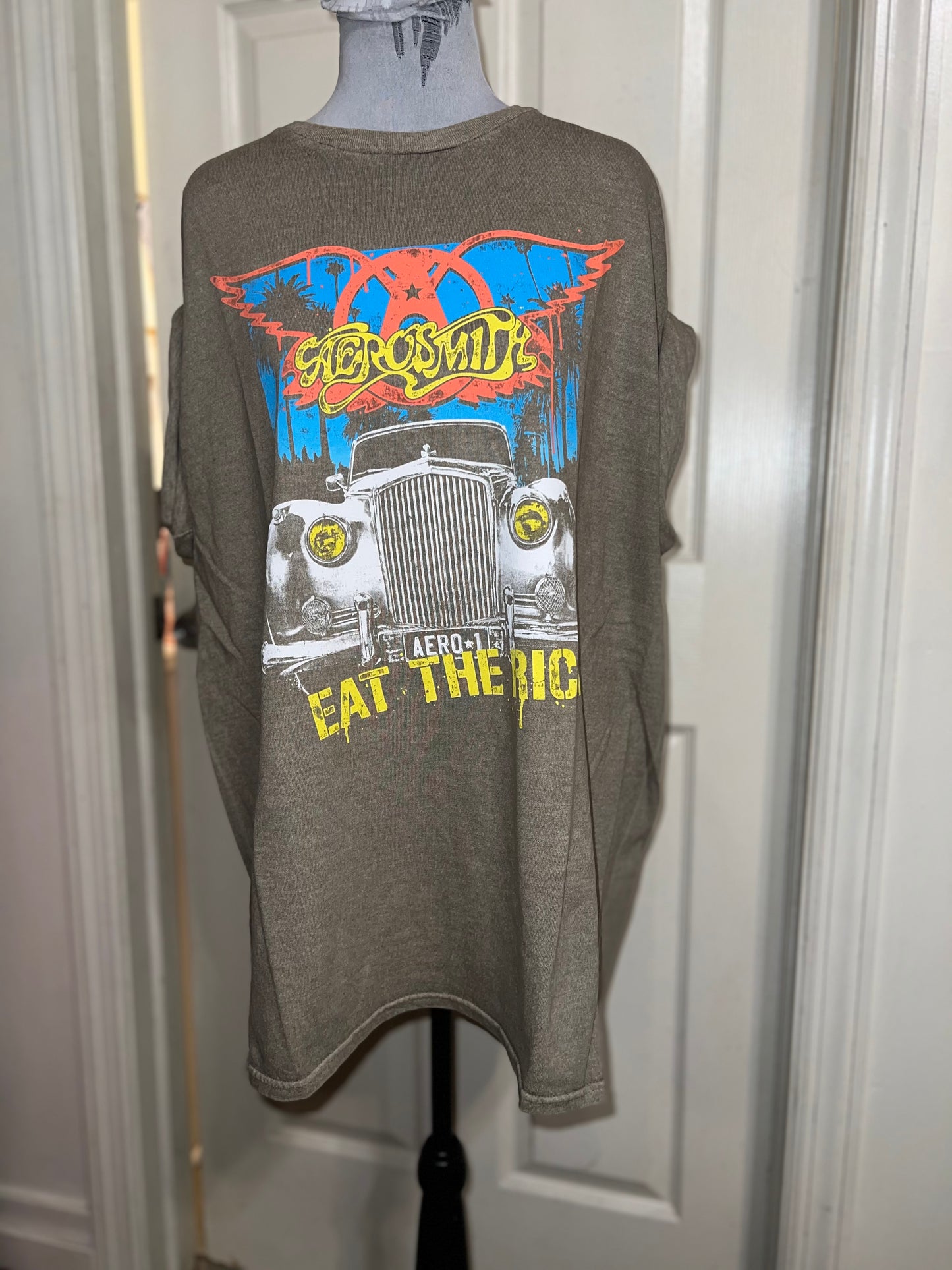 Aerosmith “Eat the Rich” Oversized Distressed Tee