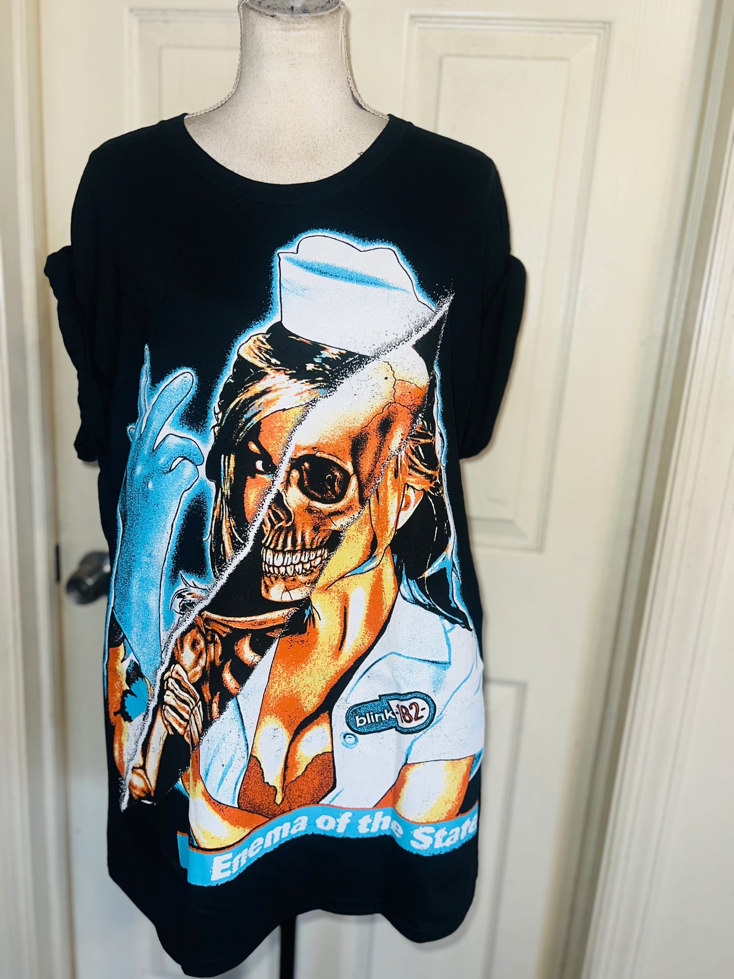 Blink 182 ‘Halloween’ Oversized Distressed Tee