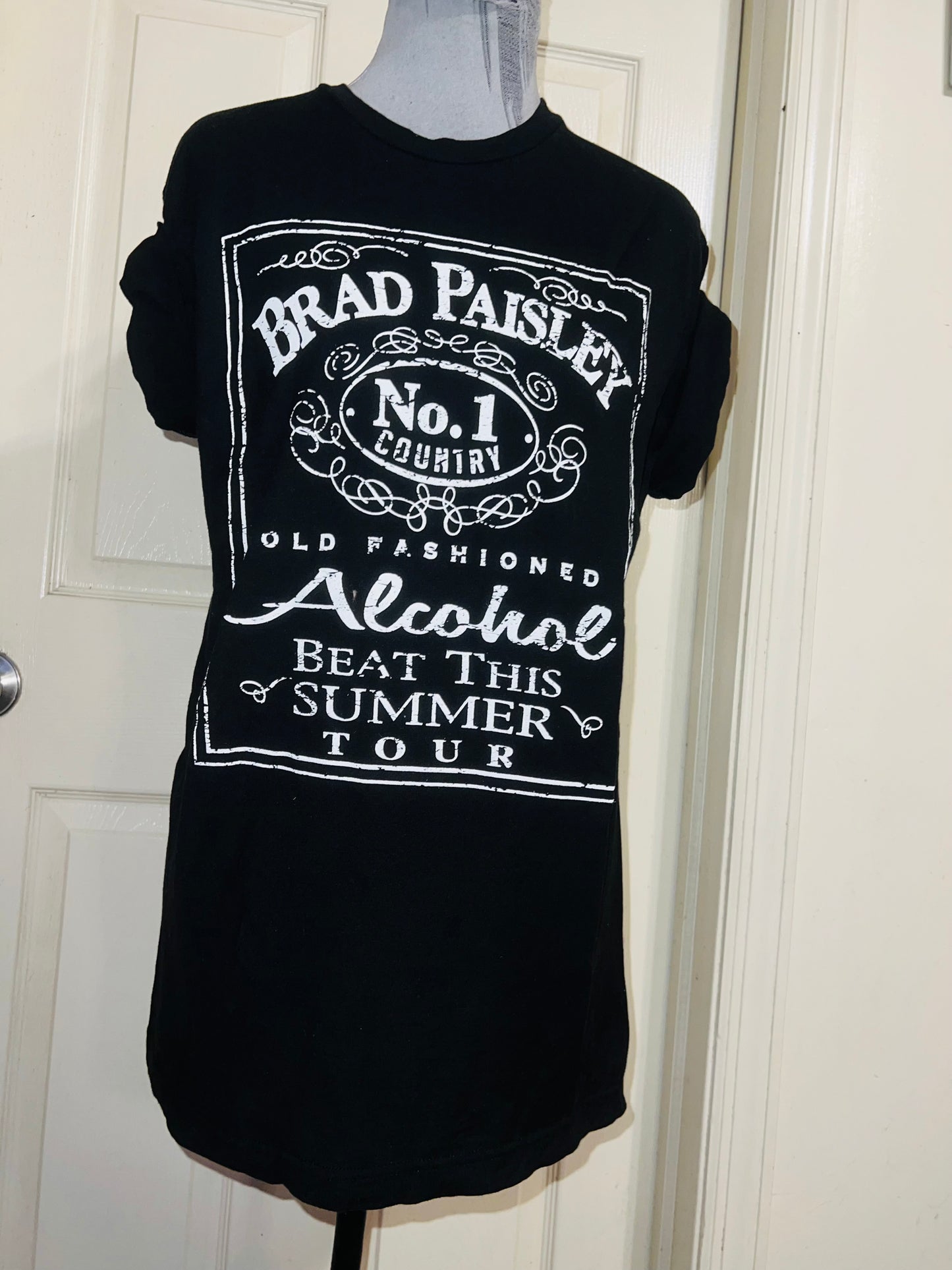 Brad Paisley Double Sided Oversized Distressed Tee