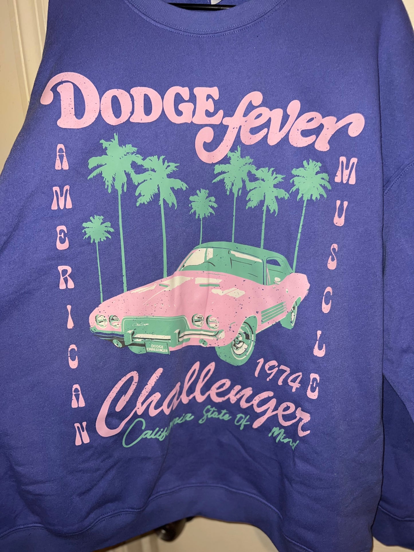 Dodge Challenger Oversize Distressed Sweatshirt