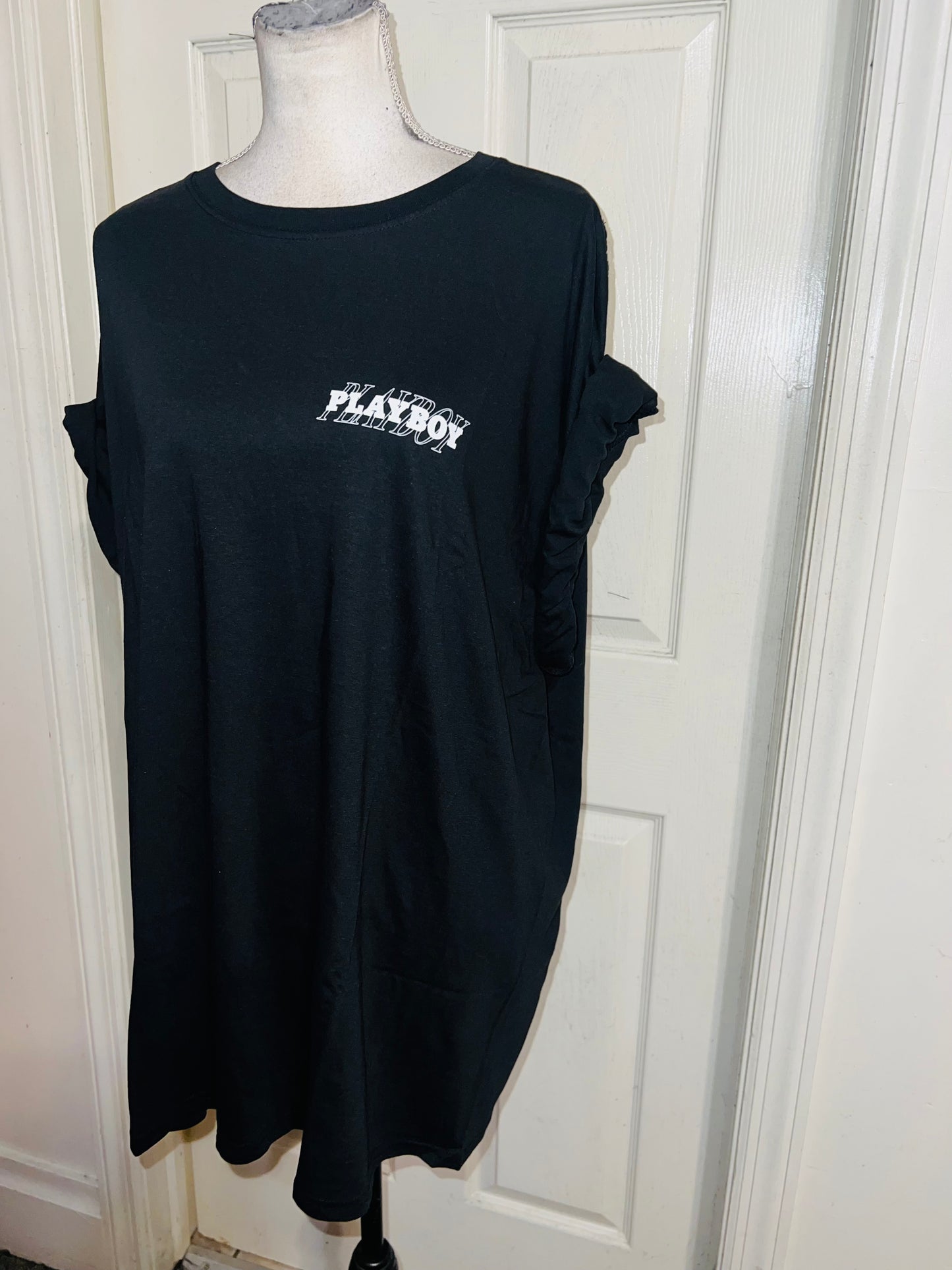 Playboy Double Sides Oversized Distressed Tee