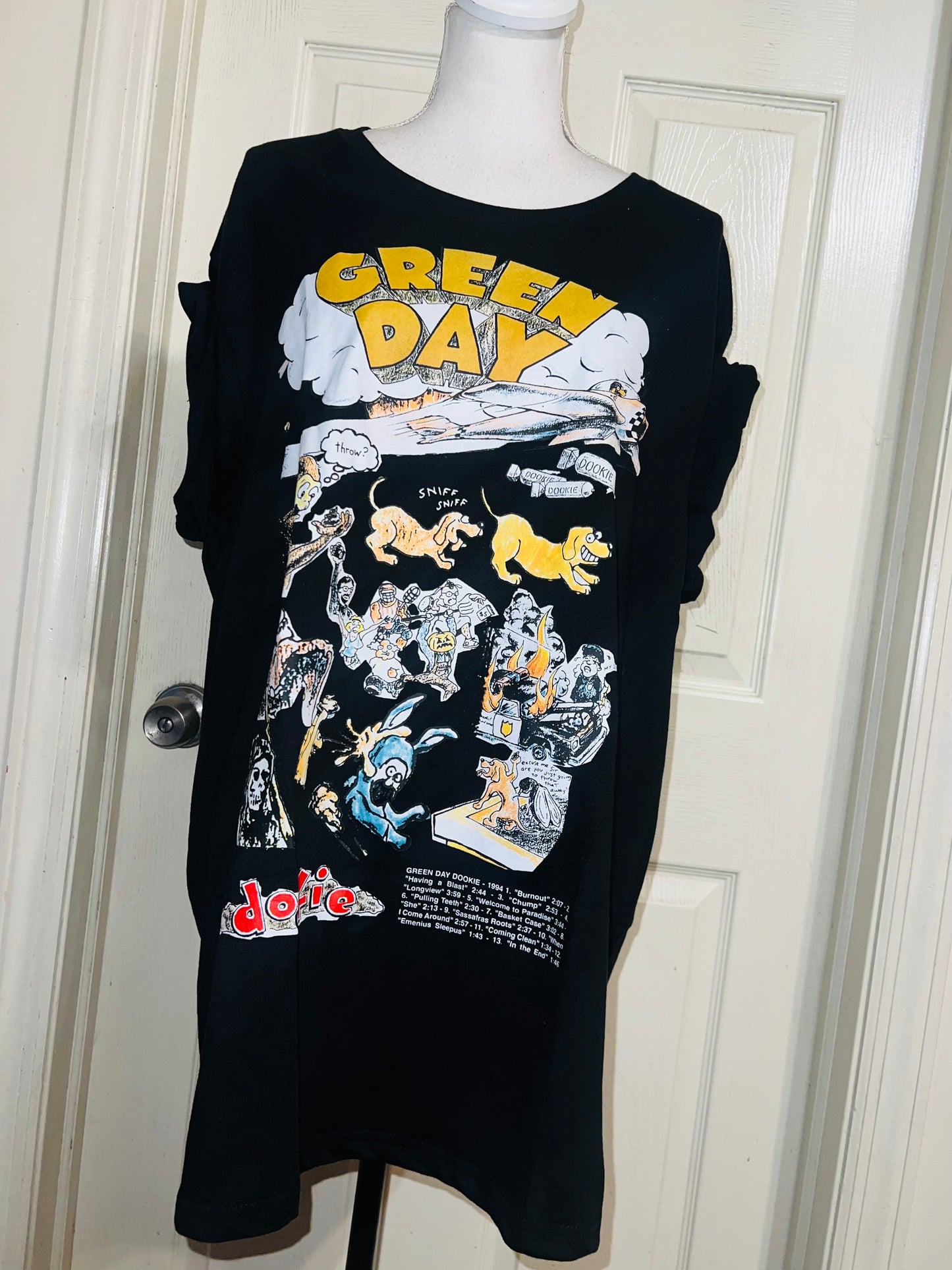 Green Day Oversized Distressed Tee