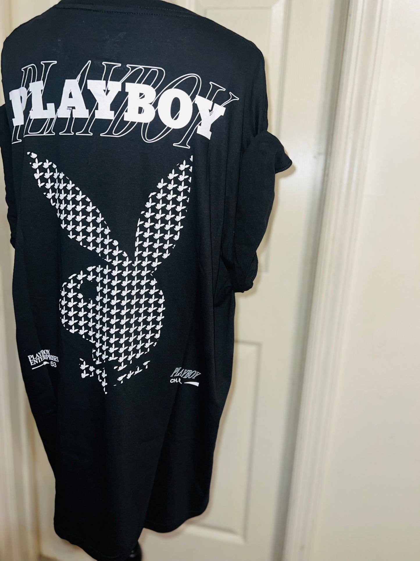 Playboy Double Sides Oversized Distressed Tee