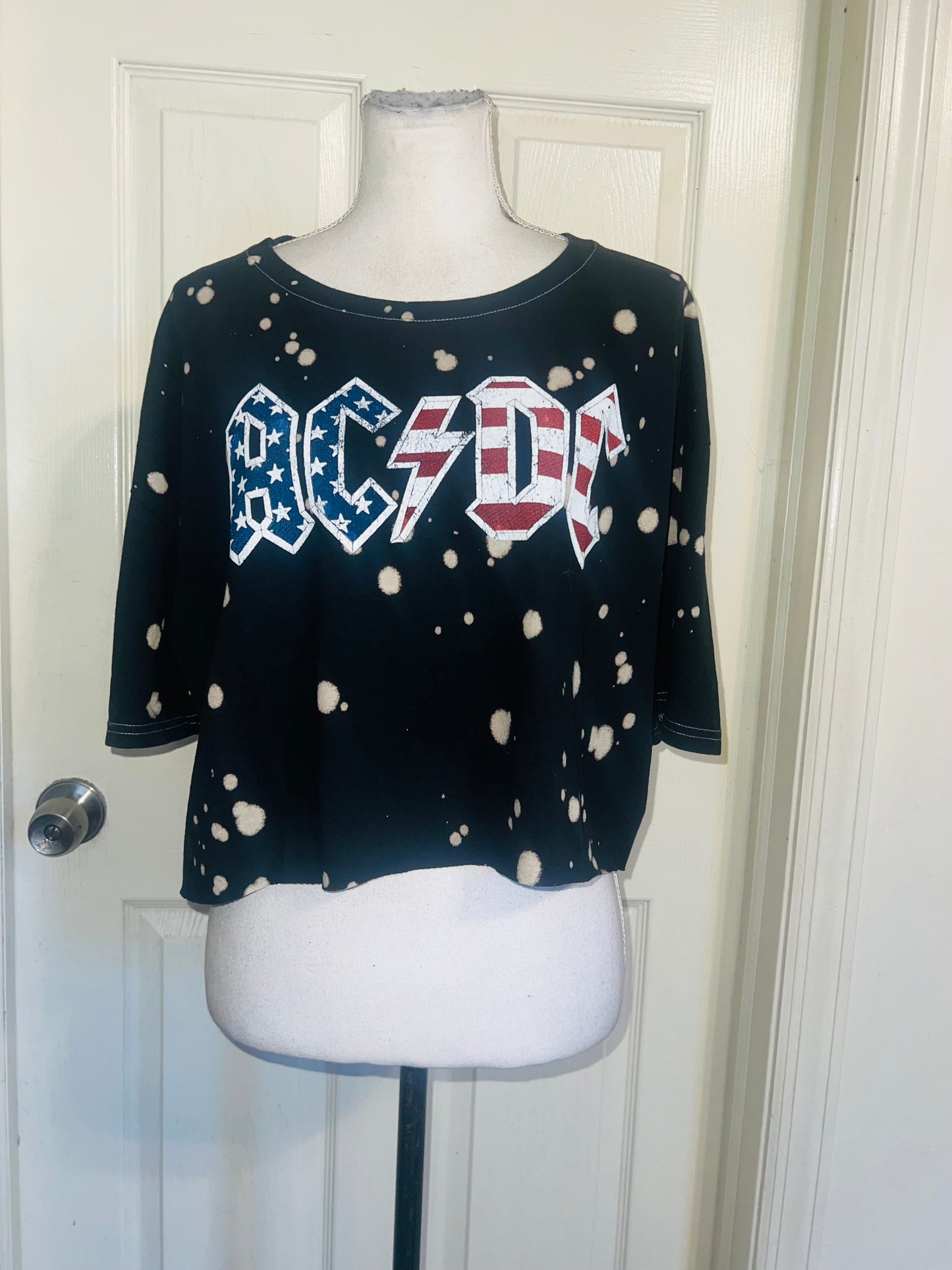 AC/DC Oversized Distressed Tee