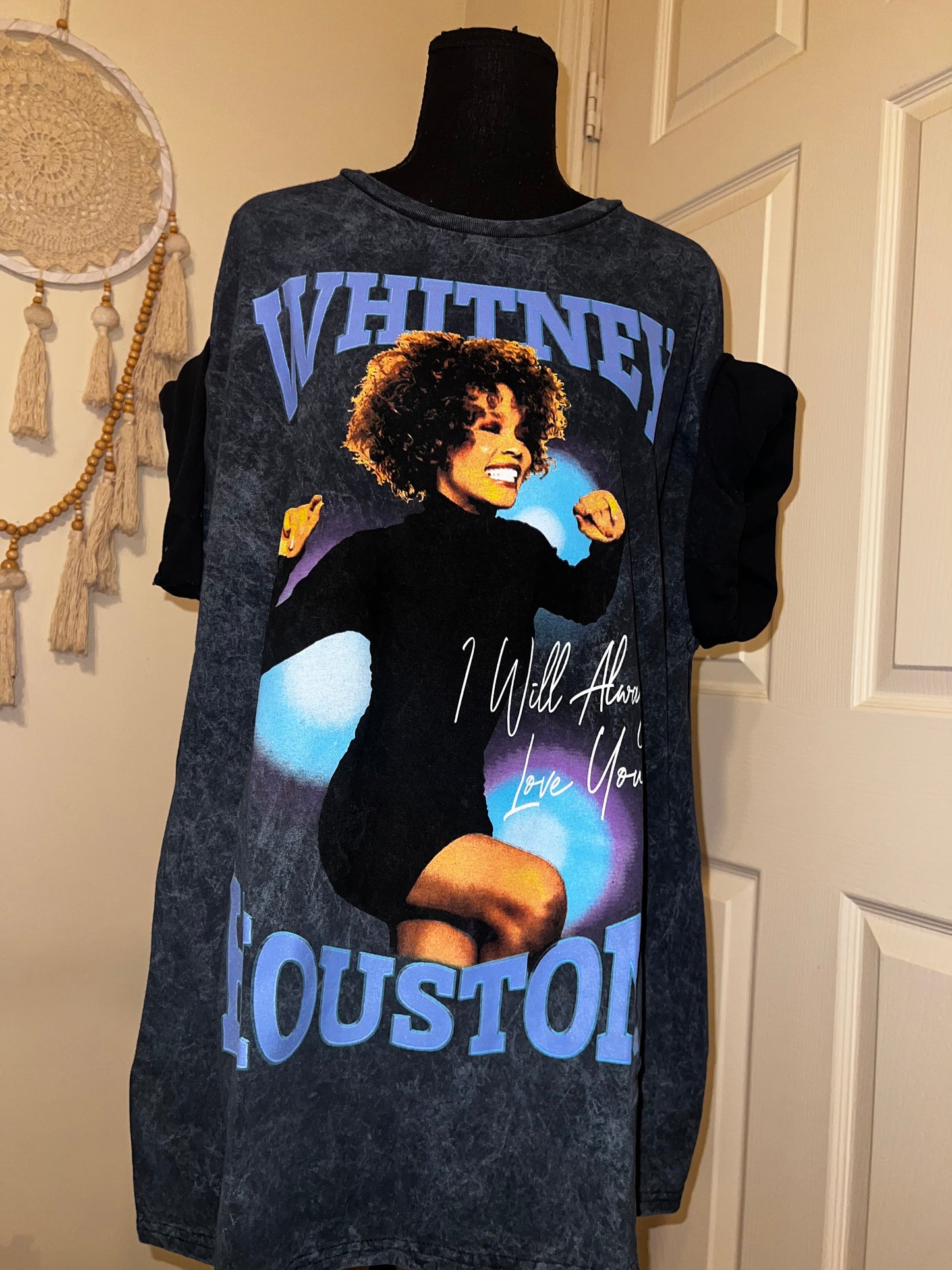 Whitney Houston Oversized Distressed Tee