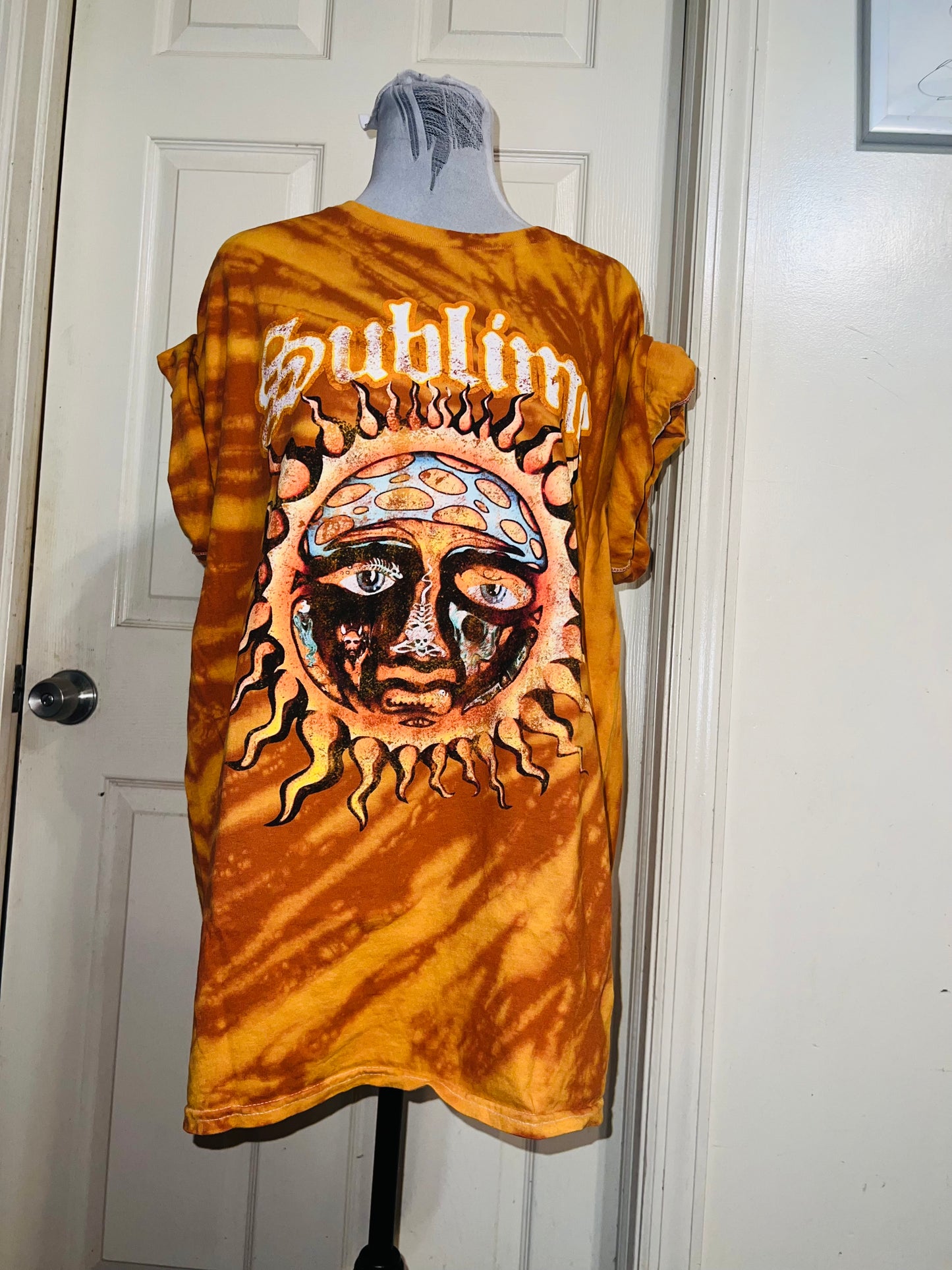 Sublime Tie Dyed Oversized Distressed Tee