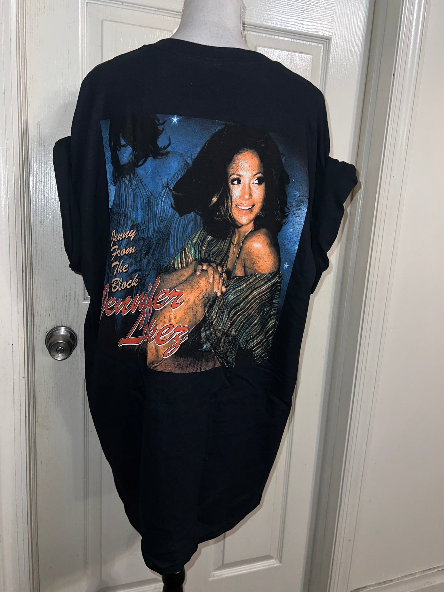 Jennifer Lopez Double Sided Vintage Style Distressed Tee