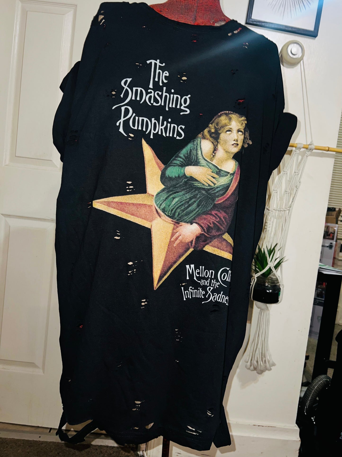 Smashing Pumpkins Oversized Distressed Tee
