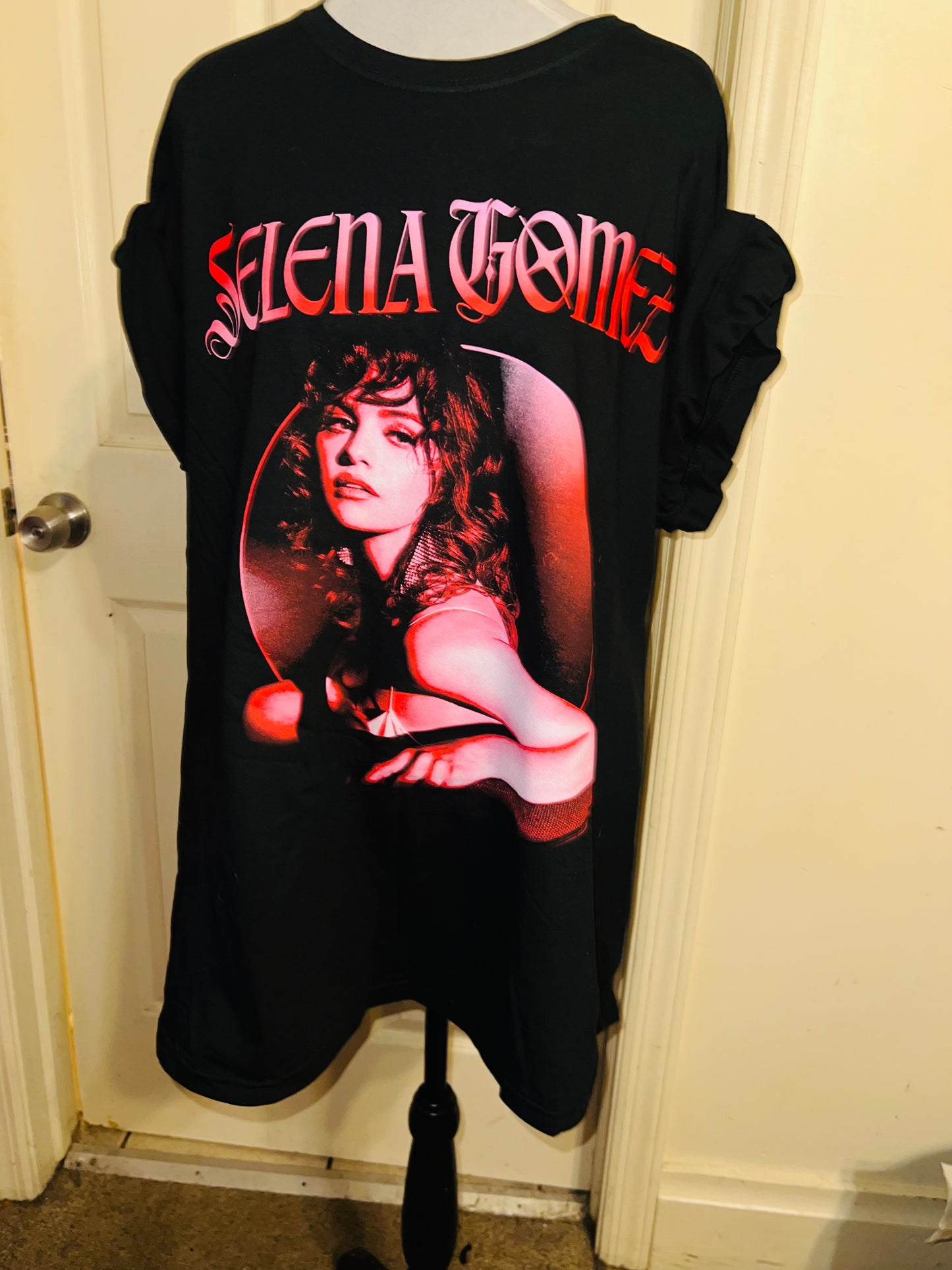 Selena Gomez Oversized Distressed Tee
