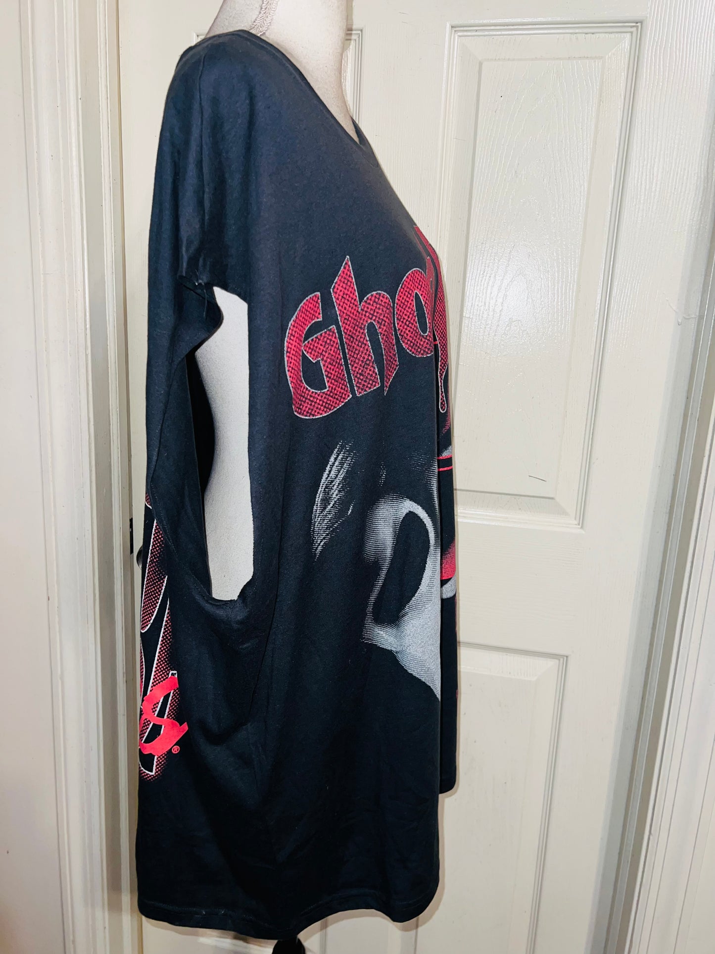 Scream Ghost Face Double Sided Oversized Distressed Tank