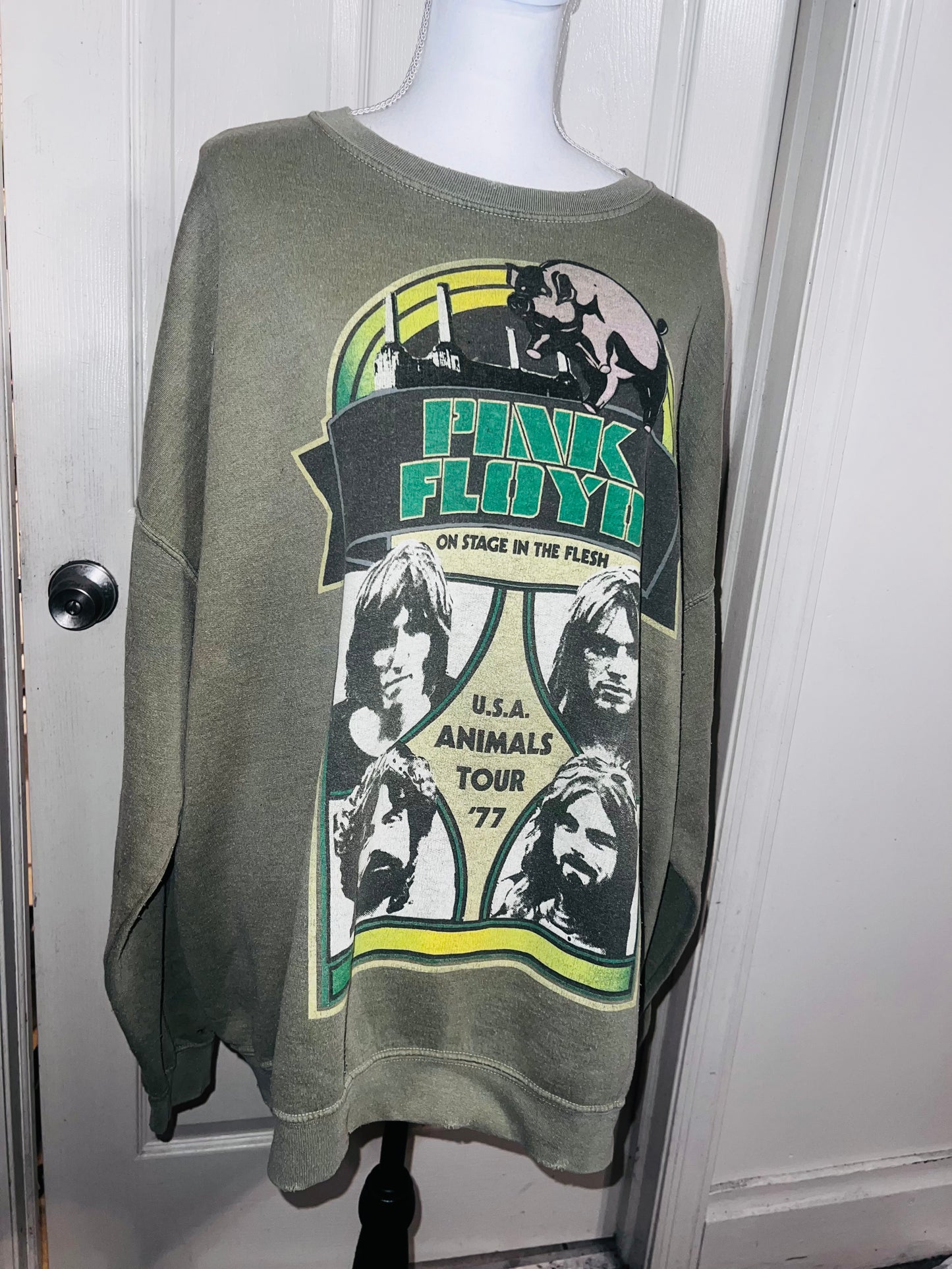 Pink Floyd Oversized Distressed Sweatshirt