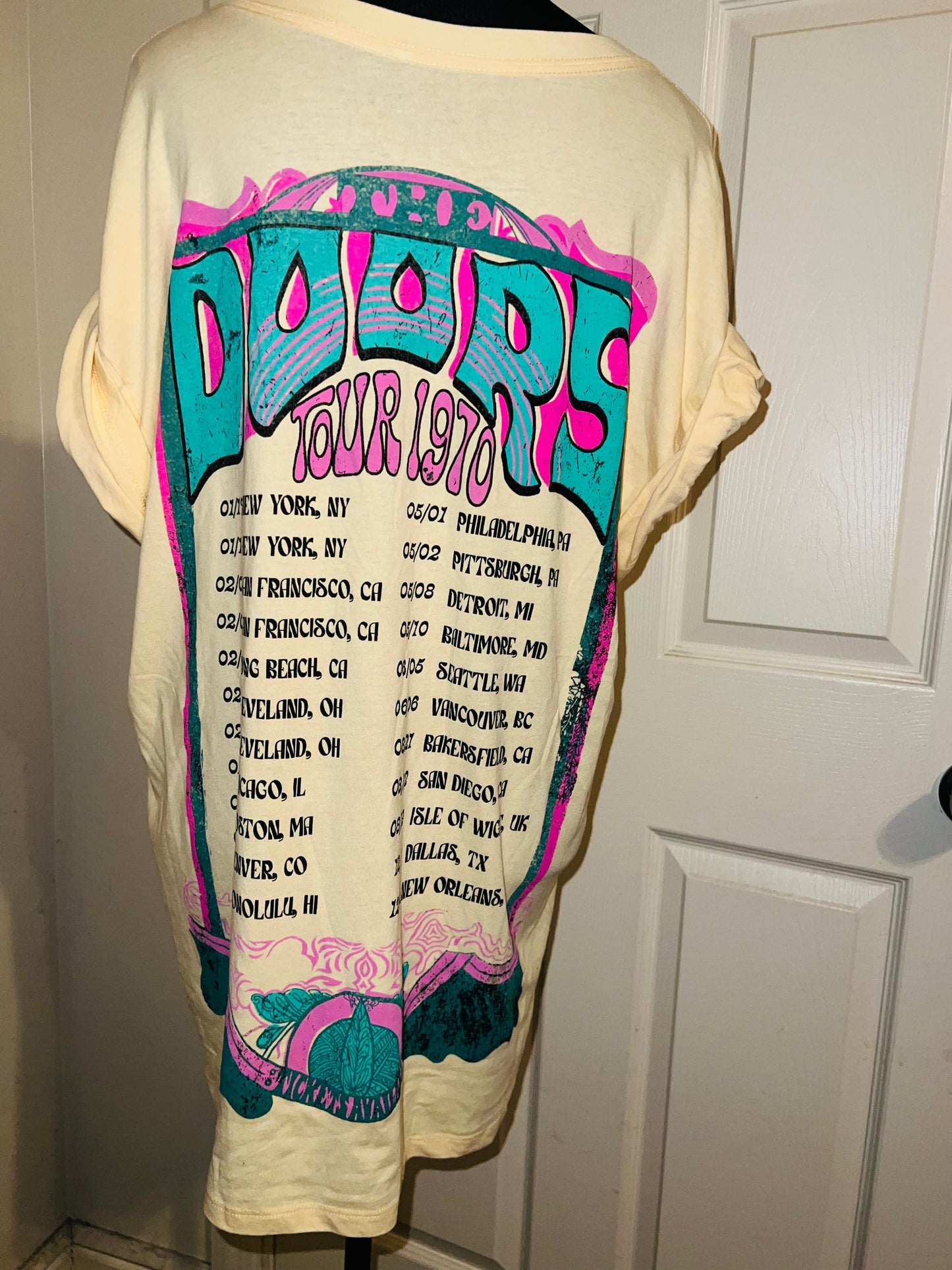 The Doors Double Sided Oversized Distressed Tee