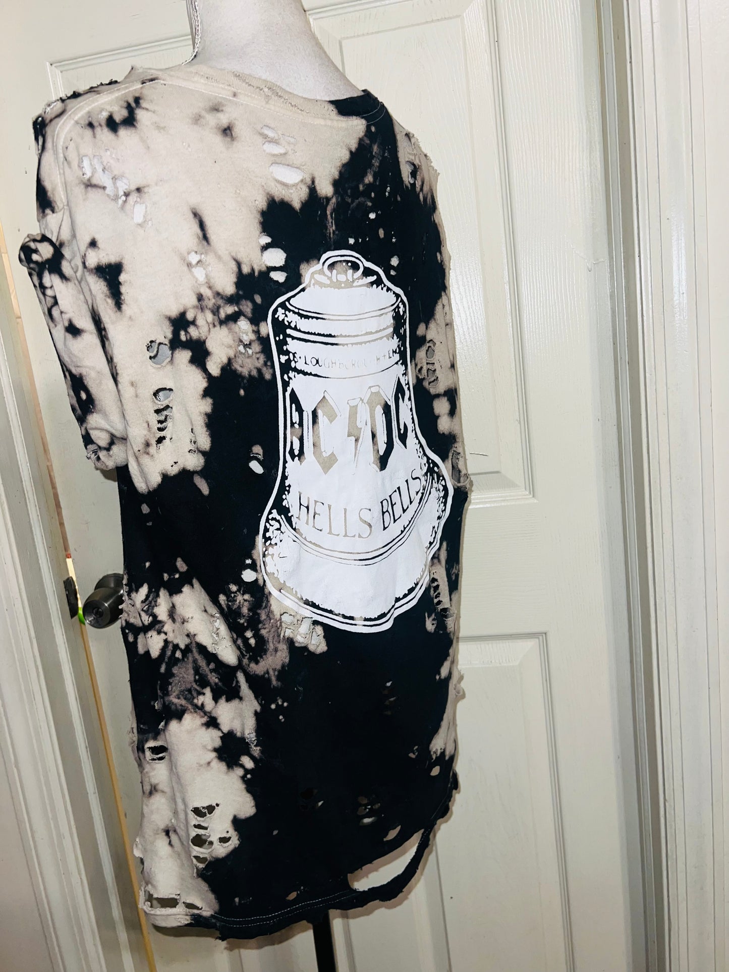 AC/DC Double Sided Oversized Distressed Tee